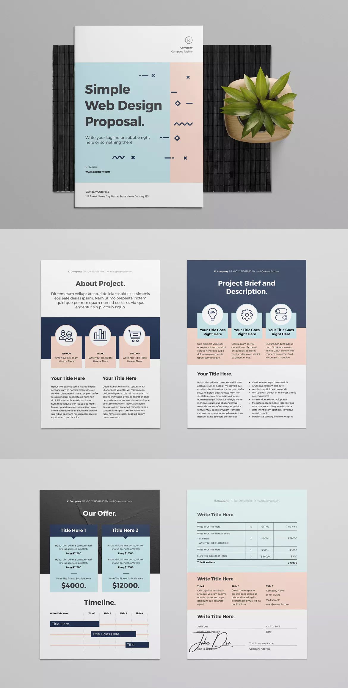 indesign design templates on web design proposal template by broluthfi on envato elements desain pamflet desain desain grafis