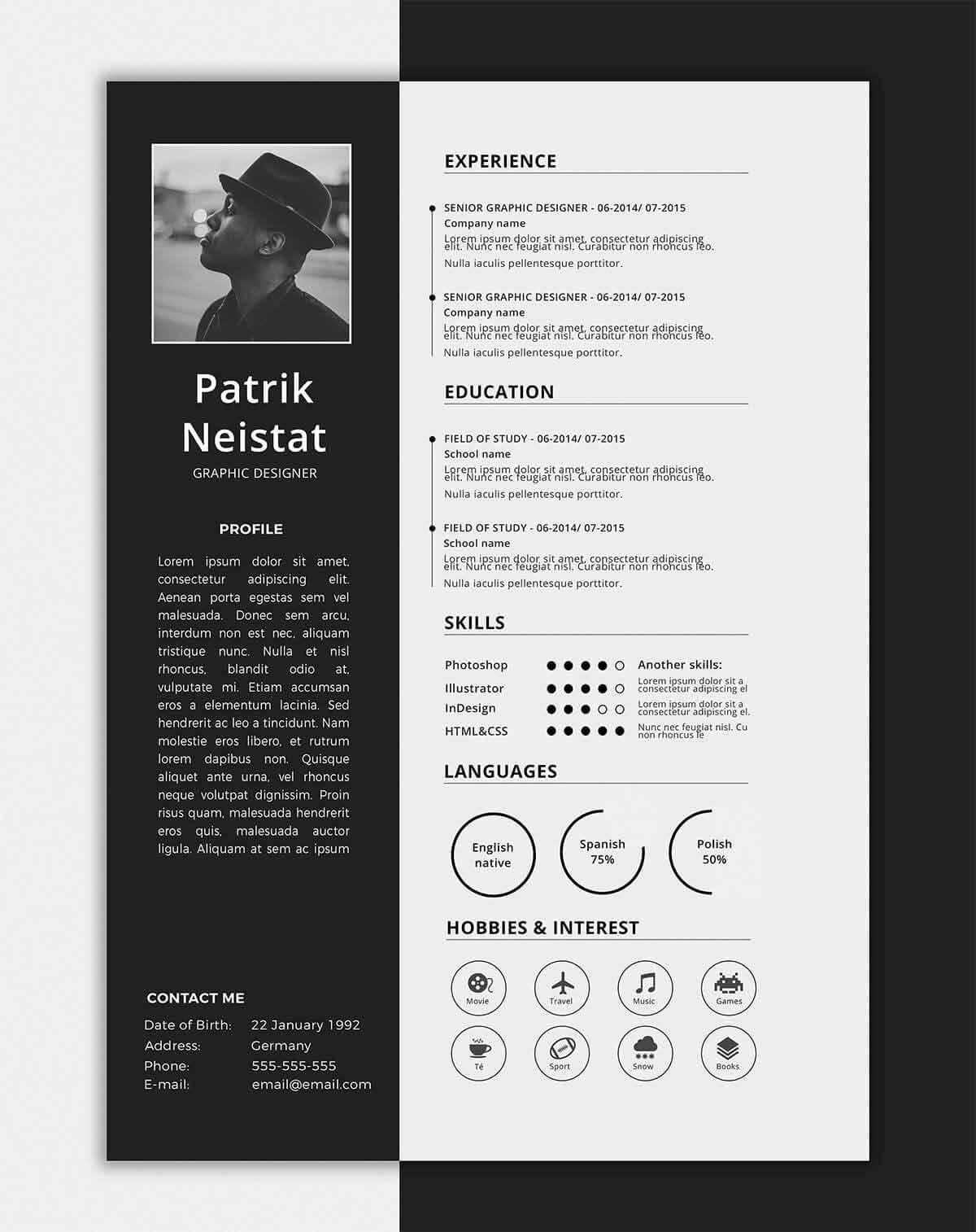 simple one page resume example on free one page resume template in black and white one page resume template check out www resume design creative one page resume template graphic design resume