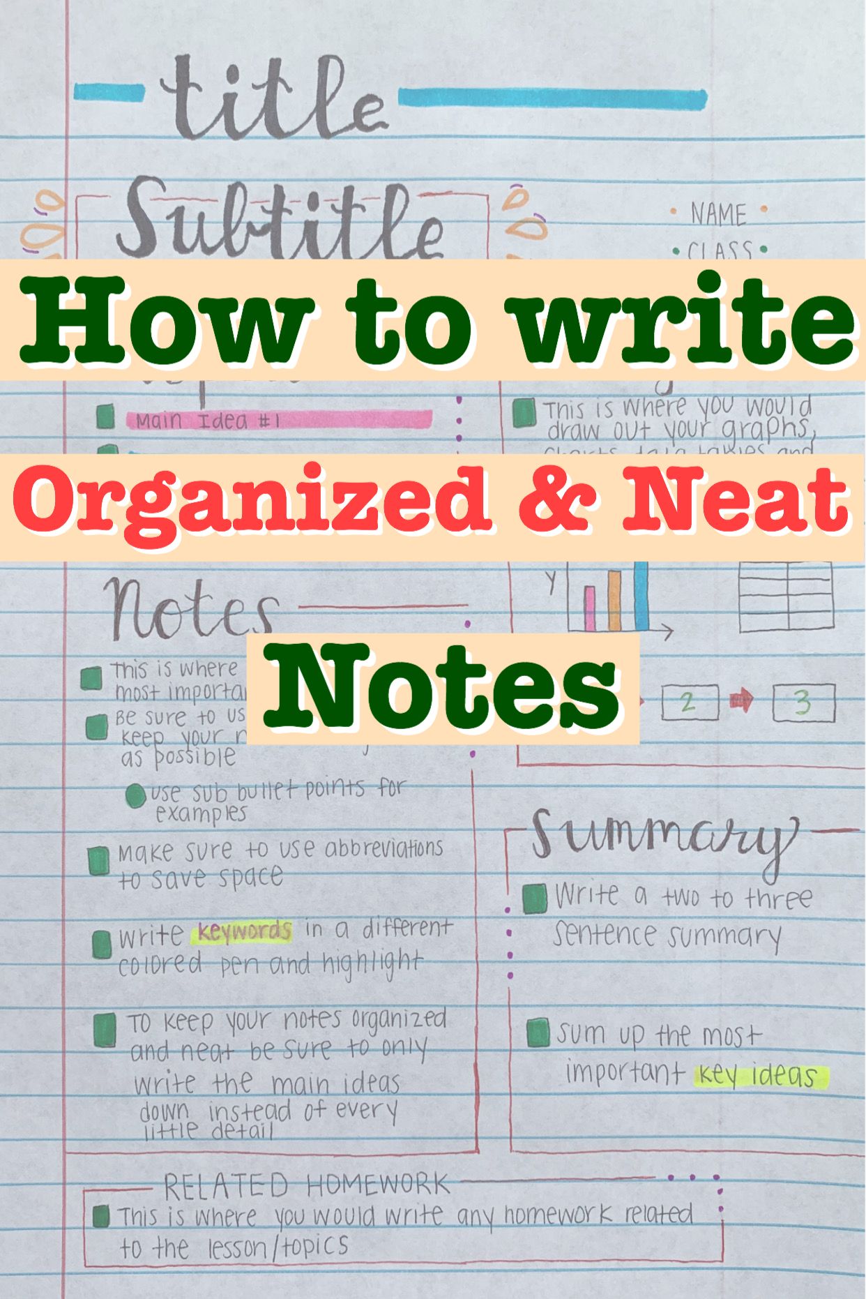 organized and neat notes tips school survival kits school study tips school organization notes beyond bullet points on organized and neat notes tips school survival kits school study tips school organization notes