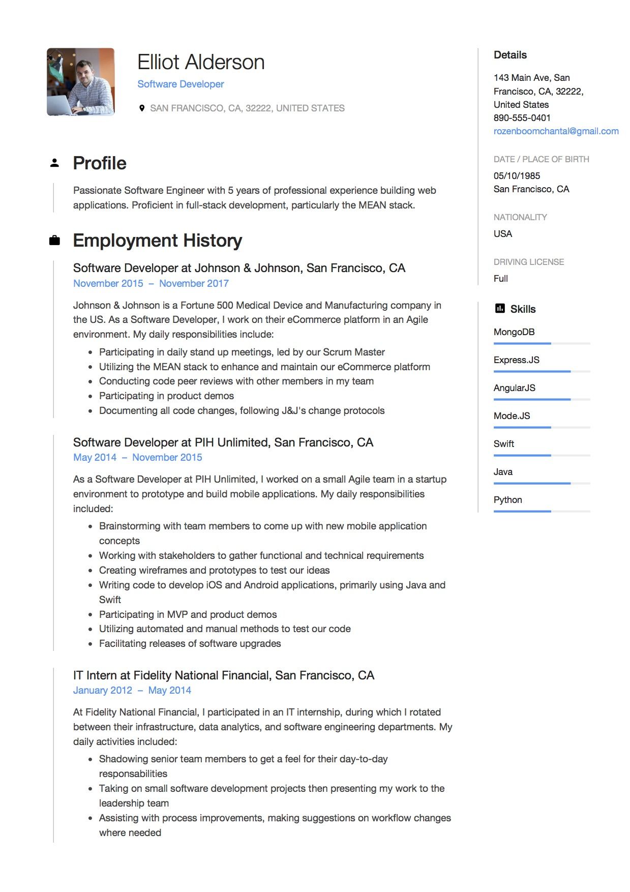 software developer resume sample example template software engineer resume template software development food and beverage resume on software developer resume sample example template software engineer resume template software development