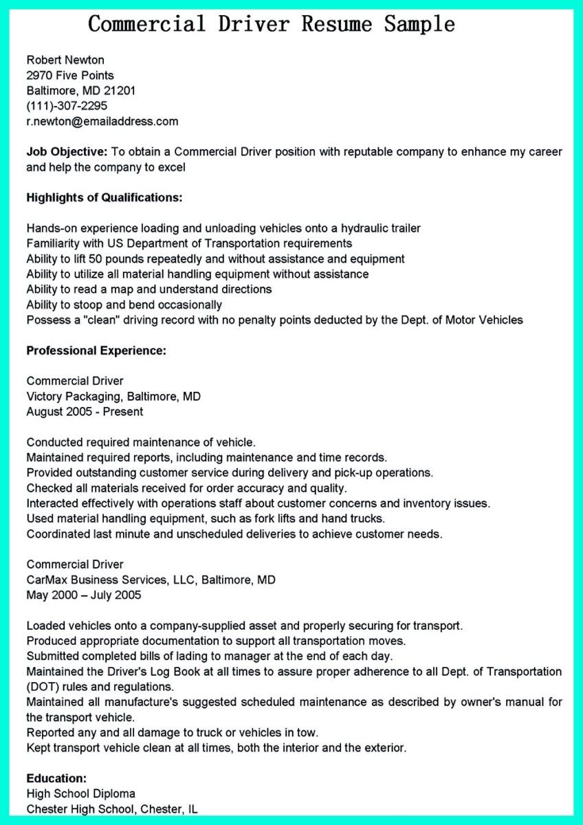 cdl resume with no experience on simple but serious mistake in making cdl driver resume driver job resume objective examples resume examples