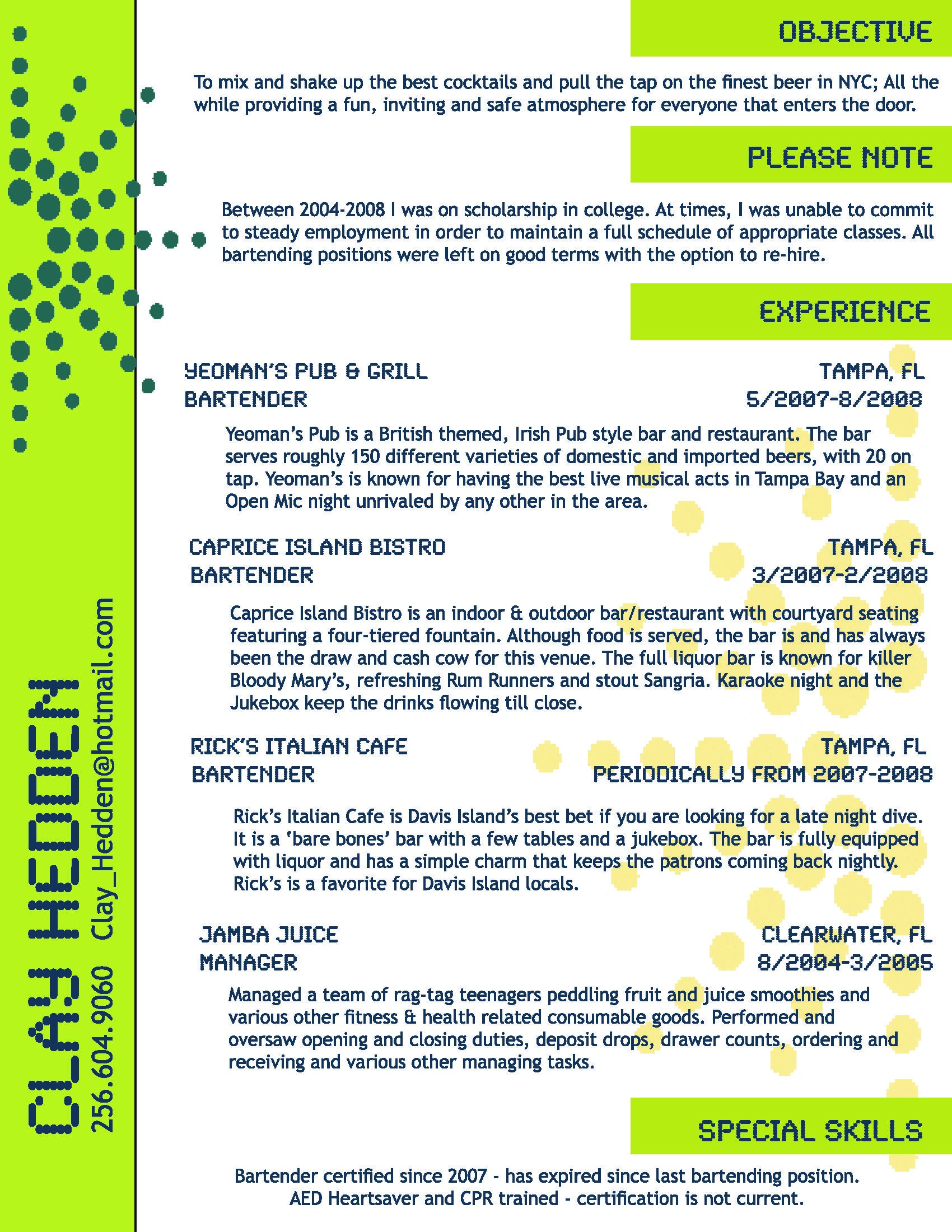 qualities of a bartender on creative bartender resume templatecareer resume template career resume template resume skills resume examples resume