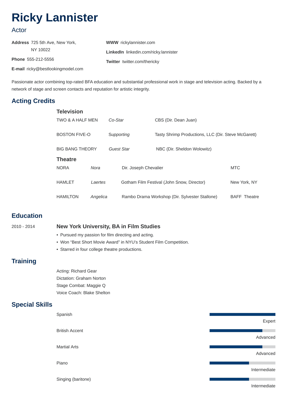 acting resume builder on acting resume template minimo acting resume acting resume template job resume examples