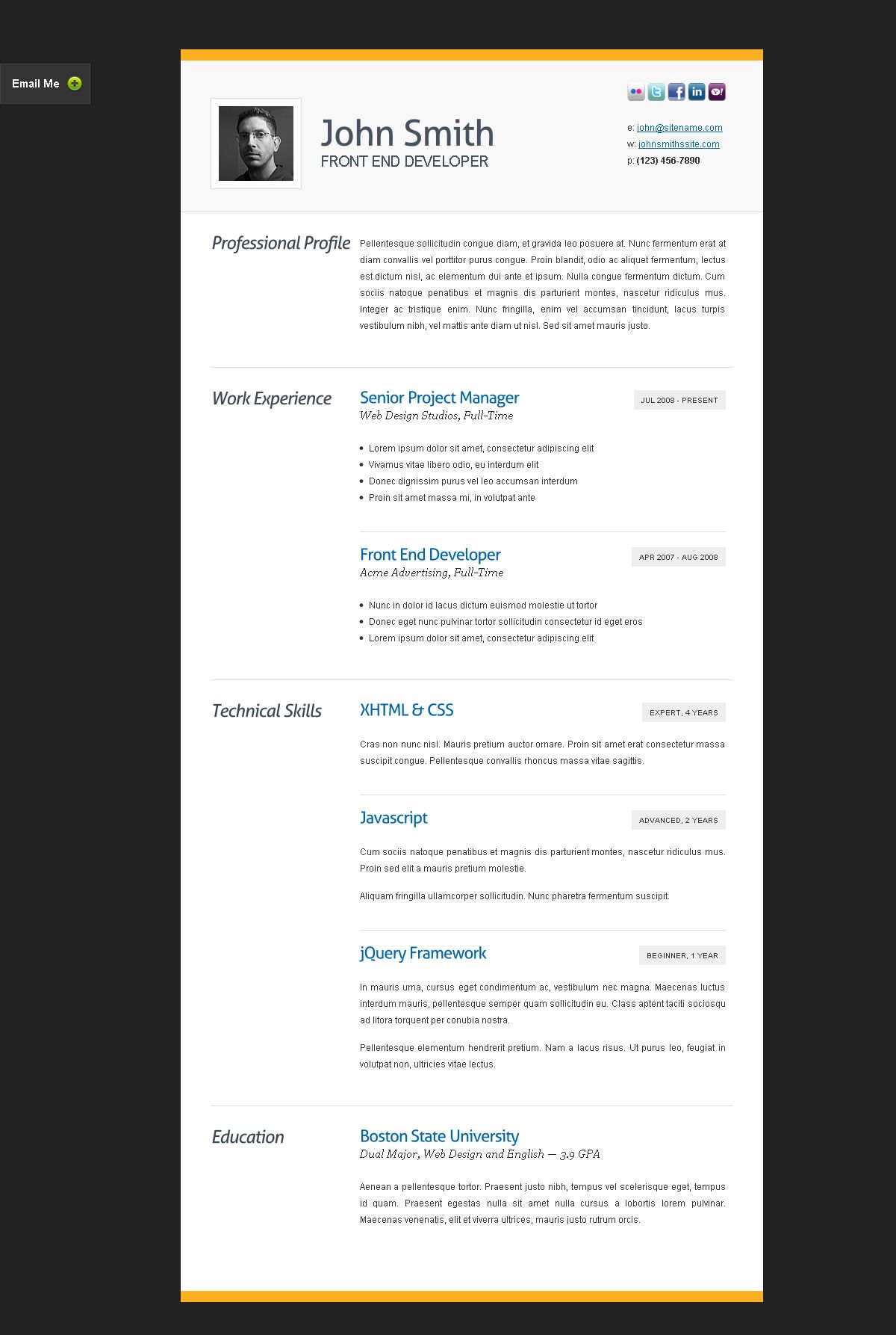 100 free resume pdf on awesome clean and stylish html resume and cv designs cover letter for resume resume templates cv template