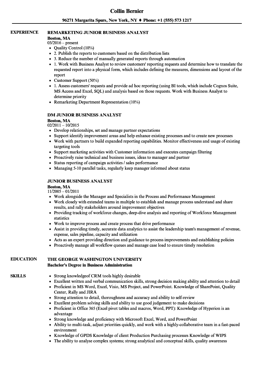 junior data analyst on junior business analyst resume business analyst business analyst resume resume summary examples