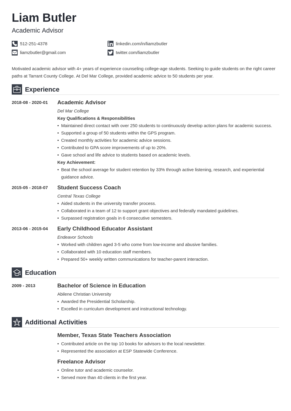 advisor resume example on academic advisor resume example template iconic guided writing resume examples best resume format
