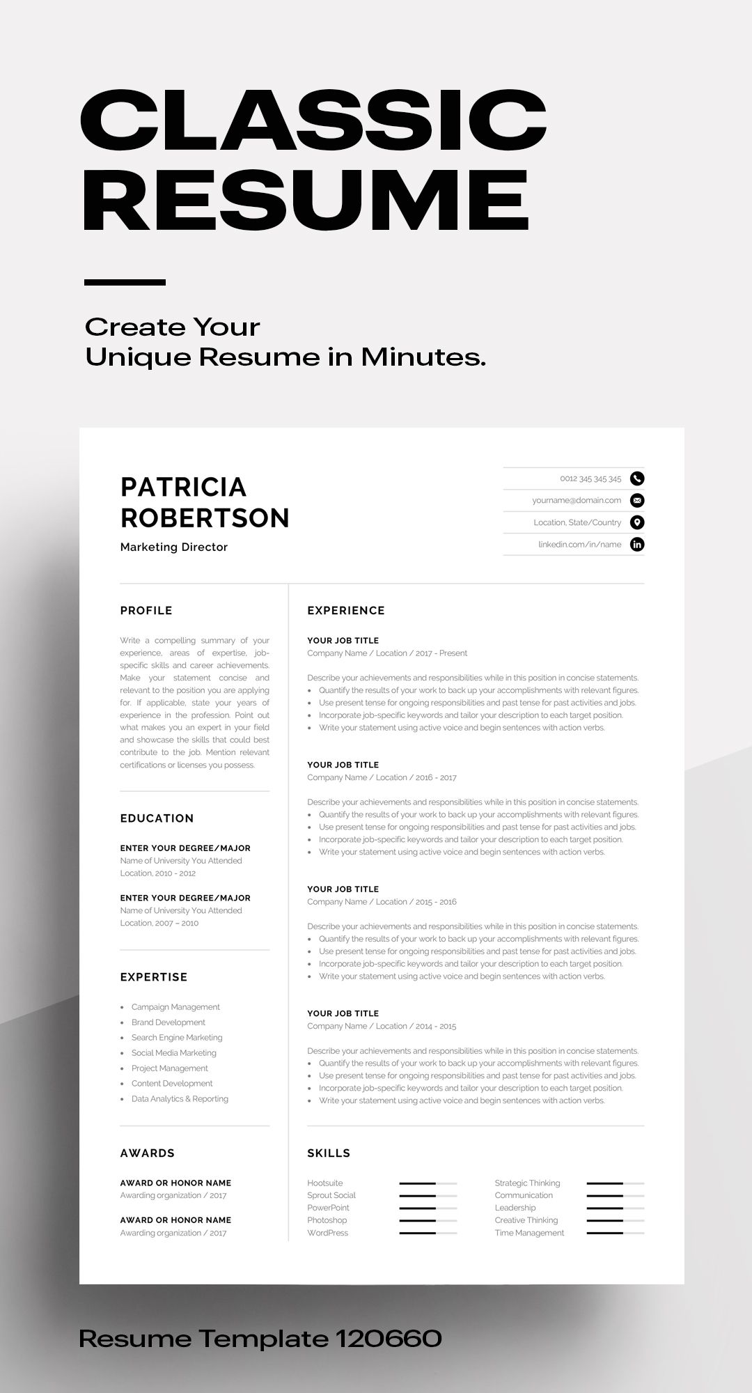 classic resume template 120670 color grey ms word resumeway in 2021 basic resume resume template professional resume template easy fill in resume on classic resume template 120670 color grey ms word resumeway in 2021 basic resume resume template professional resume template