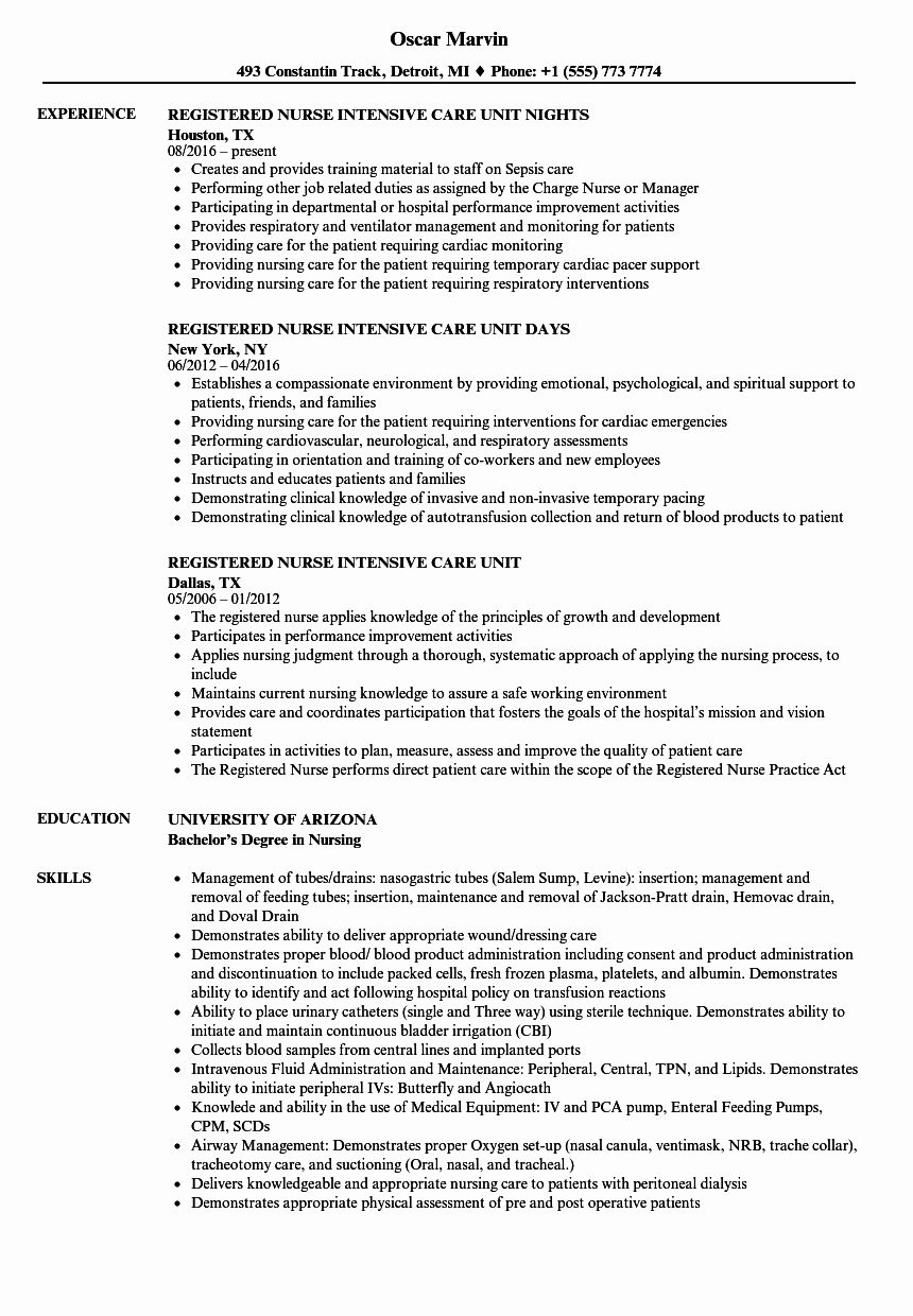 icu rn job description for resume on 20 critical care nursing resume colimatrespuntocero com in 2021 nurse job description registered nurse resume nursing resume