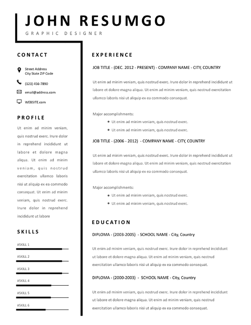2 column resume template google docs on 1 column resume template free you will never believe these bizarre truth of 1 column resume resume template word resume template resume template free