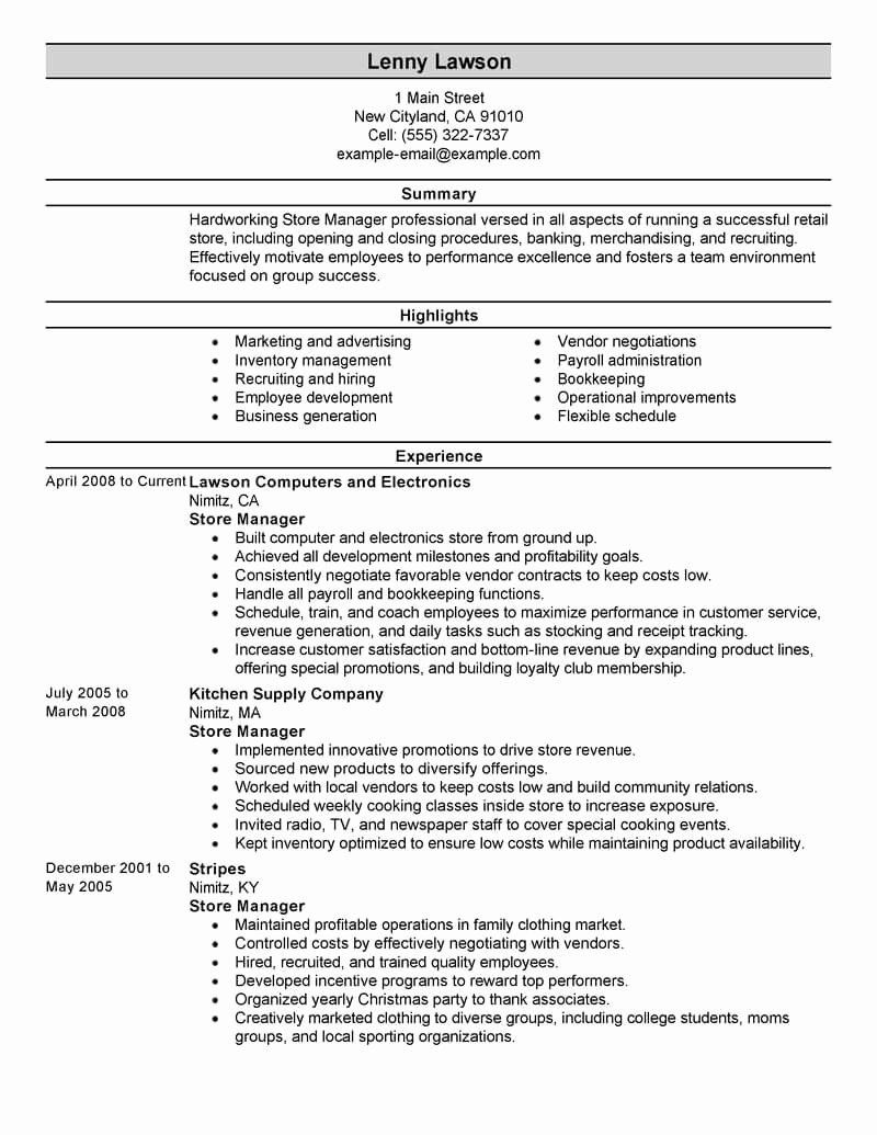 retail store manager resume on retail store manager resume lovely best store manager resume example job resume examples manager resume good resume examples
