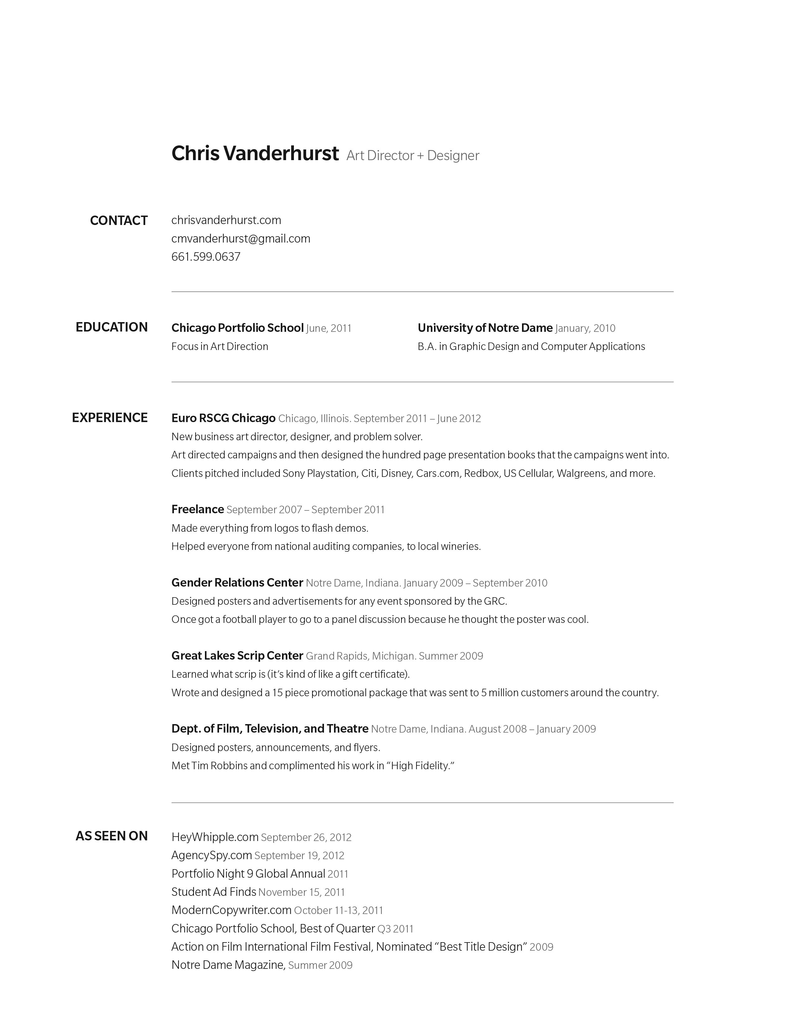art director designer see also chris s about me page http chrisvanderhurst com about me resume design resume design template resume layout how to label page 2 of resume on art director designer see also chris s about me page http chrisvanderhurst com about me resume design resume design template resume layout