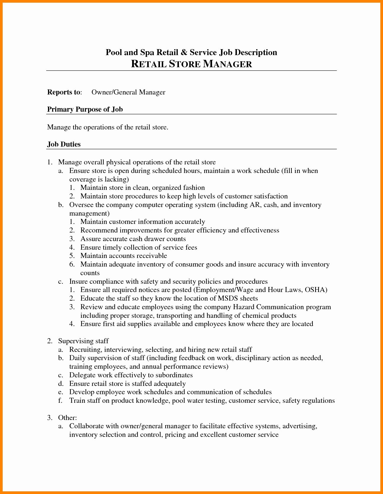 marketing director job description sample on concierge job description resume new 9 retail manager job description manager resume job description job resume samples