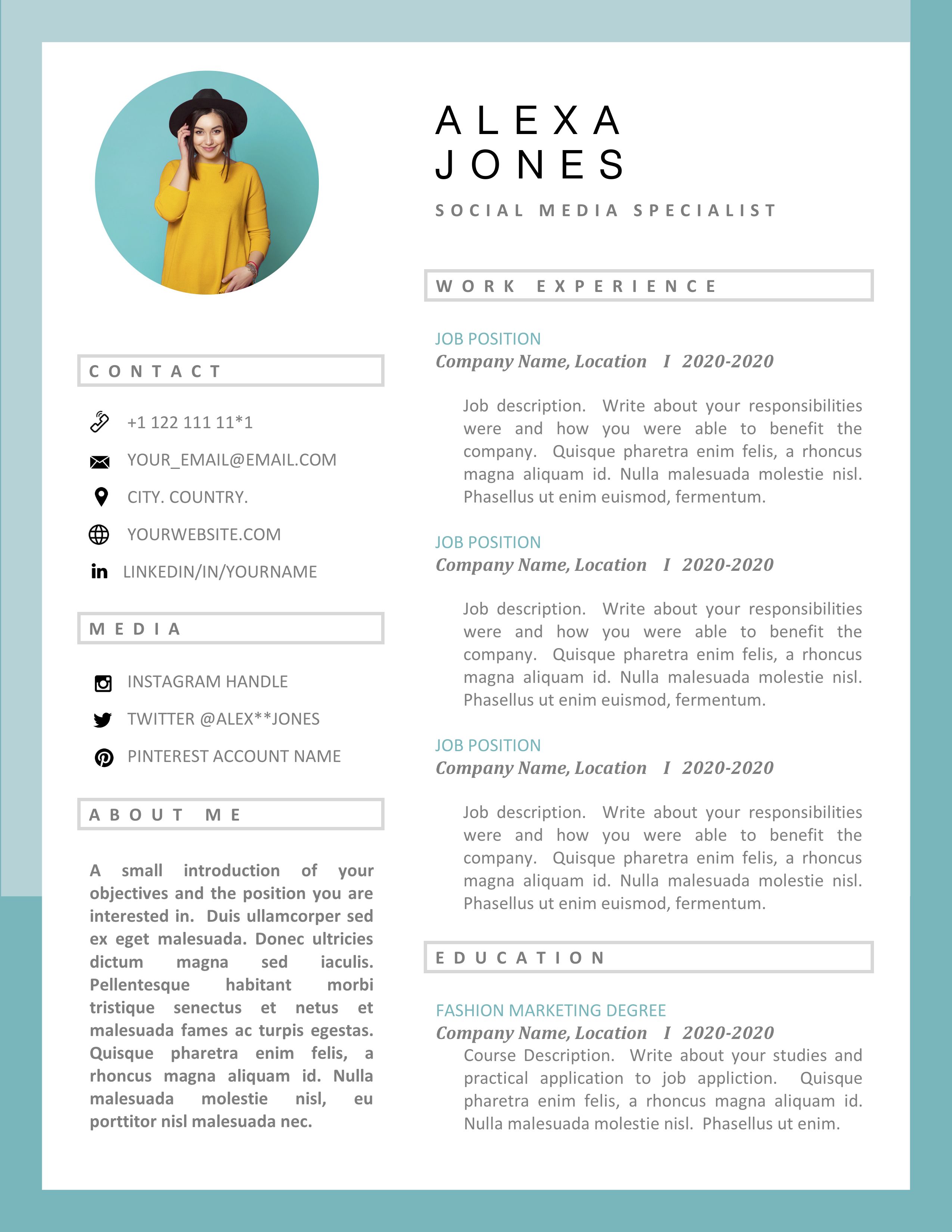 cool resume designs on creative cv resume templates with photo for word pages mac pc custom resume bundle for social media blogger fashion artist design resume design creative resume design creative resume