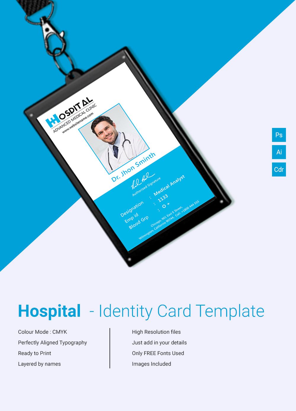 free premium templates id card template employee id card employees card photoshop card template on free premium templates id card template employee id card employees card