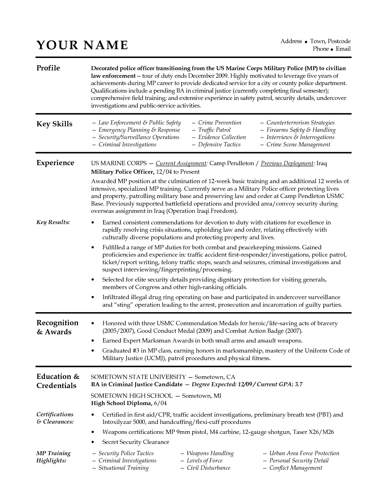 military awards on resume on veteran resume examples converting military service civilian veterans letter info template for sample thank police officer resume resume examples resume skills