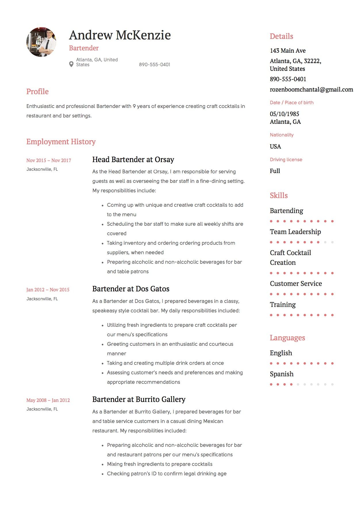 51 resume samples ideas resume resume template resume examples food and beverage resume on 51 resume samples ideas resume resume template resume examples