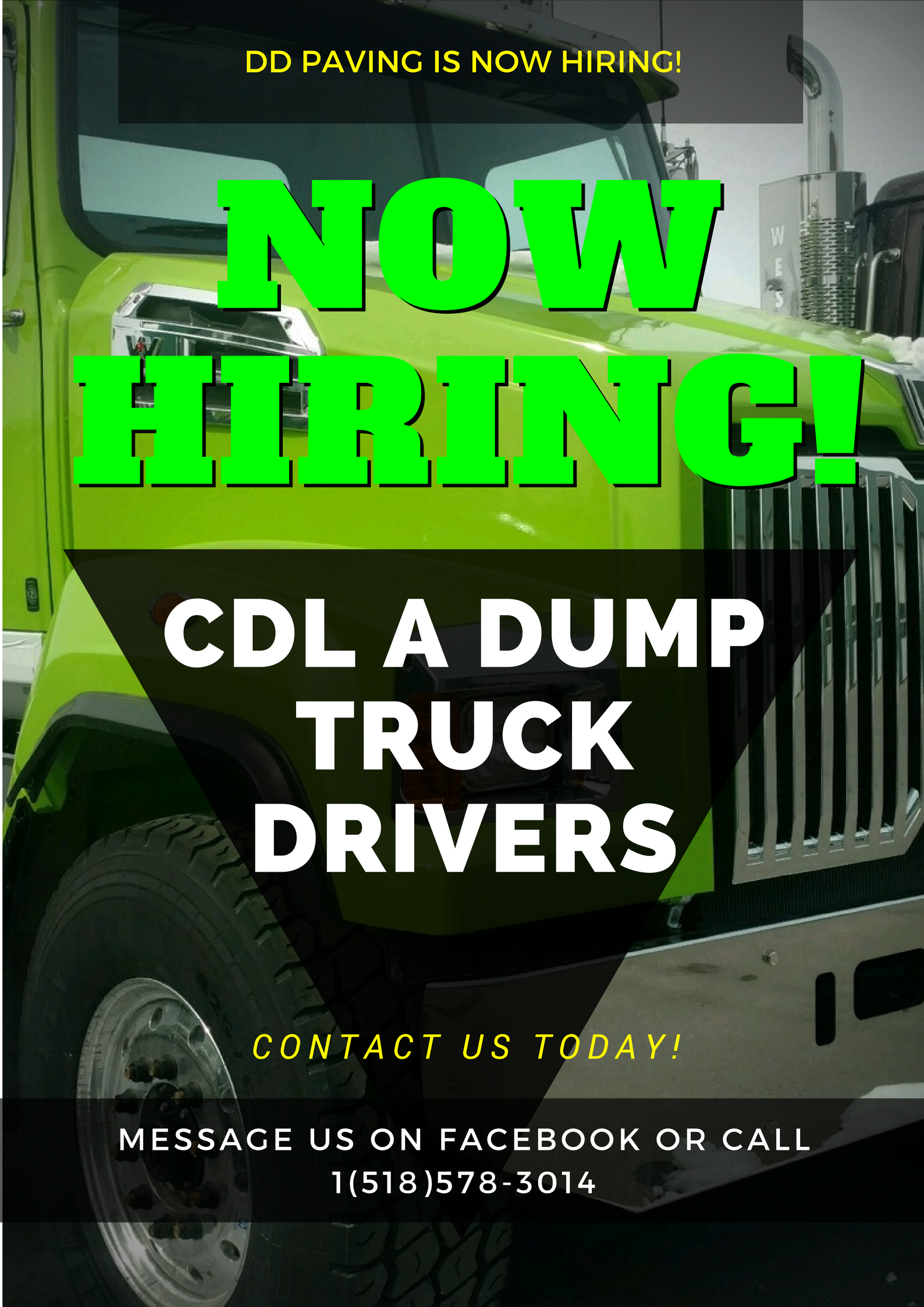 hiring truck drivers on now hiring hiring cdl a dump truck drivers to start immediately don t miss your chance to join the best asphalt paving team in truck driver dump truck paving