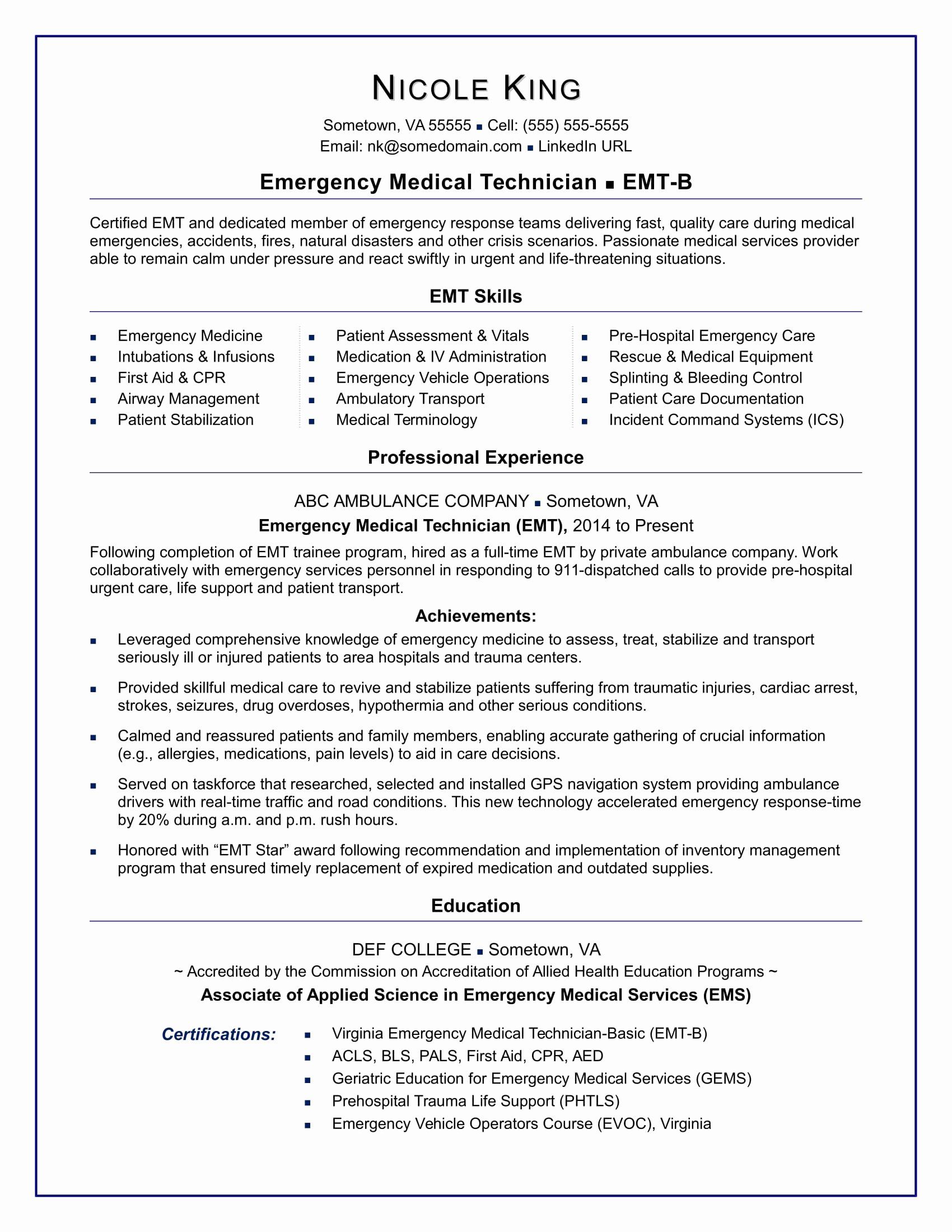 emt job description resume best of emt resume sample resume skills resume examples medical technician corrections officer resume on emt job description resume best of emt resume sample resume skills resume examples medical technician