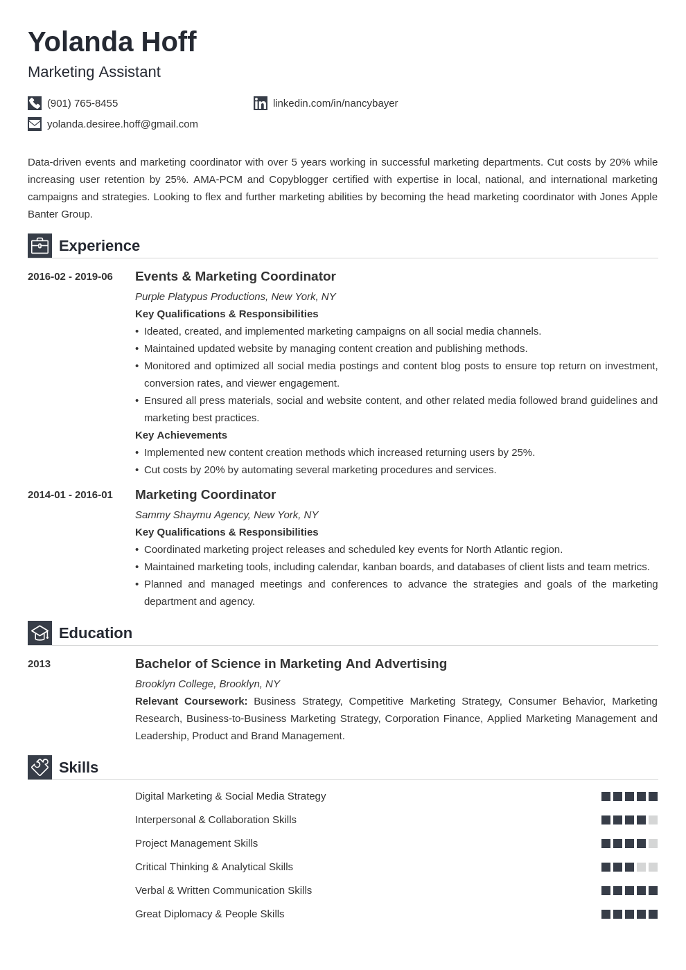 resume for social media marketing on marketing coordinator resume example template iconic resume examples job resume examples virtual assistant