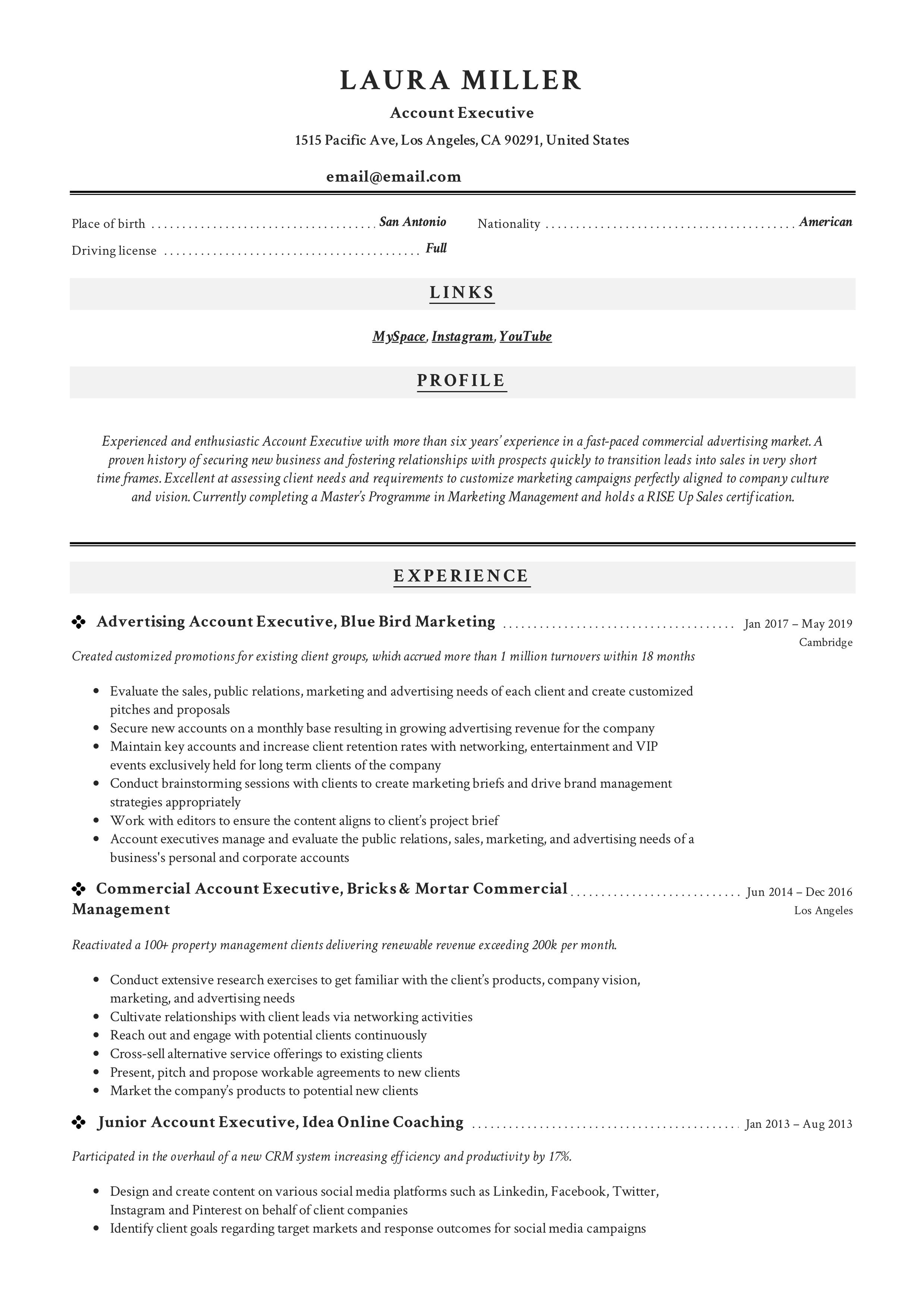 account executive resume sample resume guide resume examples resume template professional sales account executive resume sample on account executive resume sample resume guide resume examples resume template professional