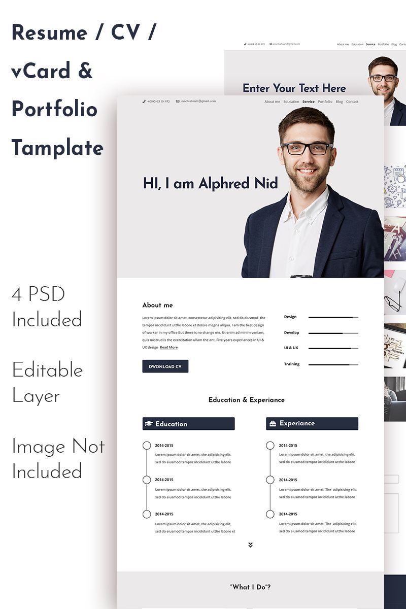 create personal website for resume on alphred nid cv resume personal portfolio psd template personal portfolio portfolio portfolio resume