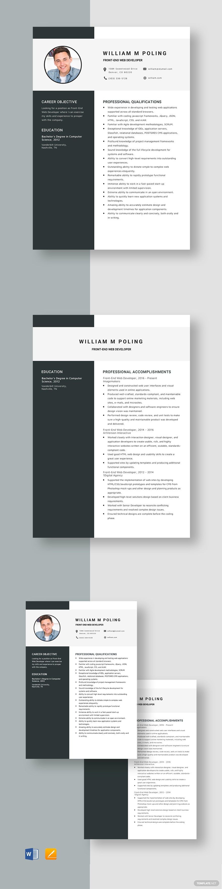 web developer resume pdf on pin on hashir hameed