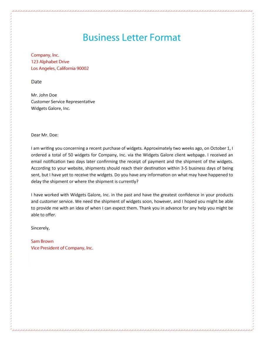 business writing sample on business letter format business letter format example business letter business letter format