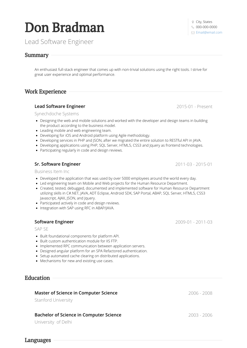 software engineer resume examples on software engineer resume samples templates visualcv