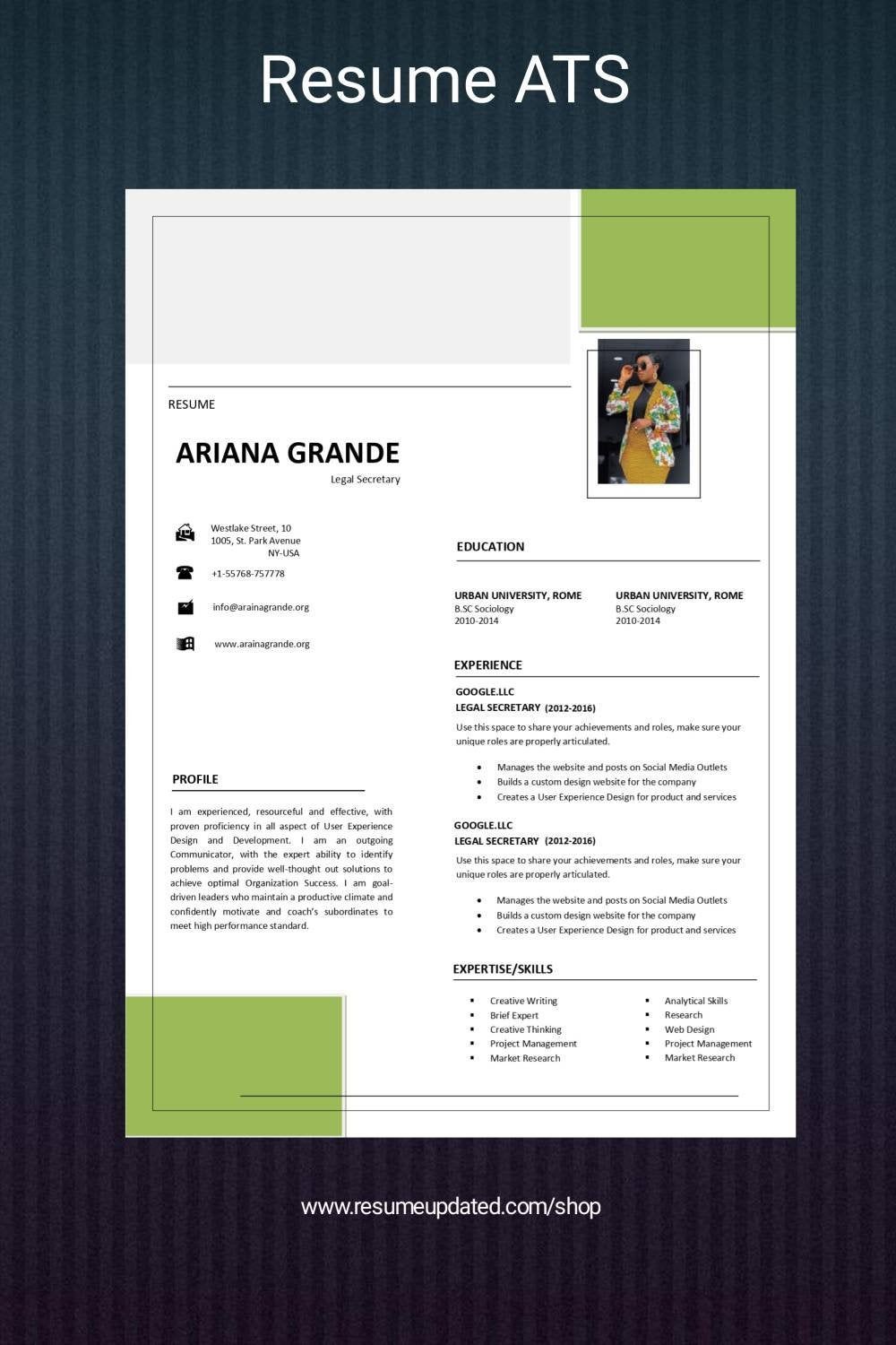 ats resume template on 1 page resume ats resume templateprofessional cv template etsy in 2021 resume template professional cv template cv template professional