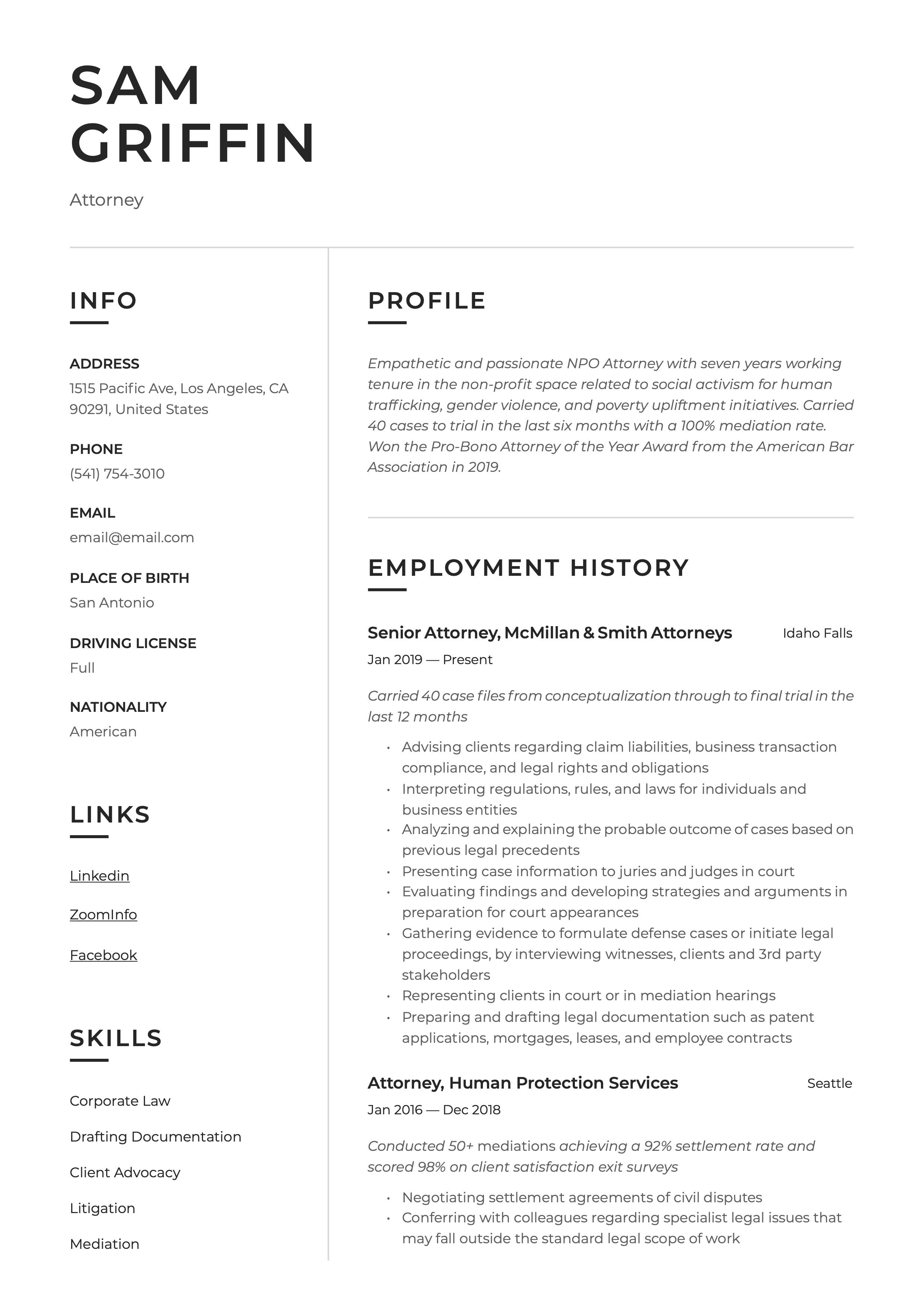 corporate paralegal resume sample on attorney resume template civil engineer resume chef resume resume examples