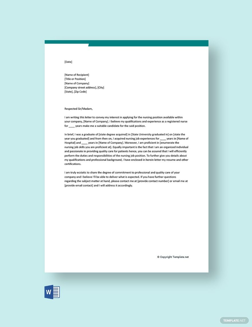 cover letter free download pdf on free cover letter for nursing job application in 2020 application letters lettering reference letter