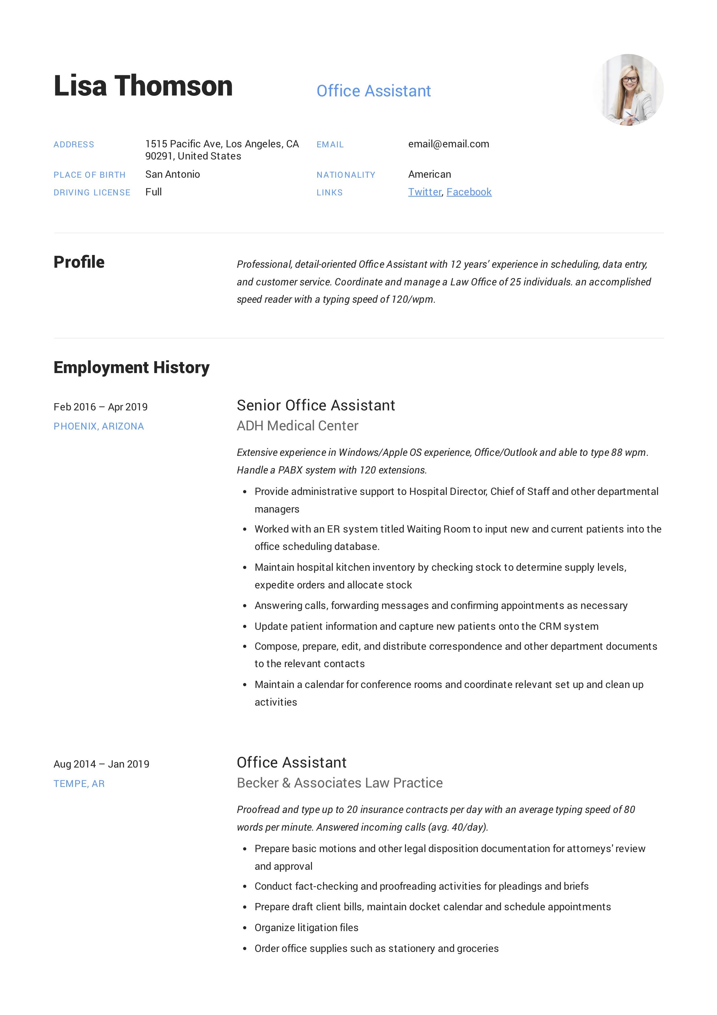 filling out a resume on office assistant resume example office assistant resume office assistant resume examples