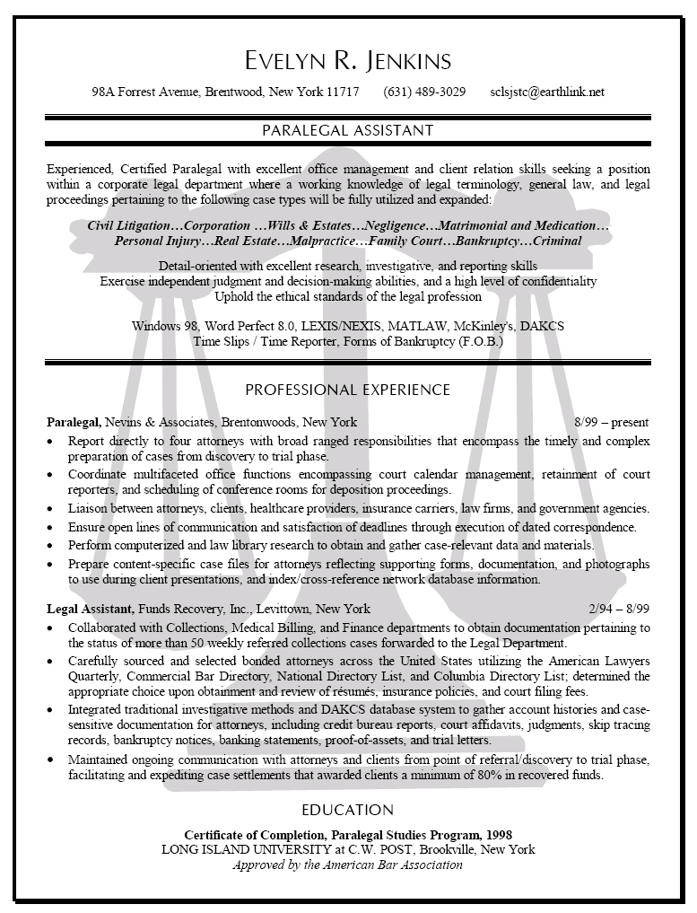 paralegal resume sample job resume examples resume template examples good resume examples legal resume samples for attorneys on paralegal resume sample job resume examples resume template examples good resume examples