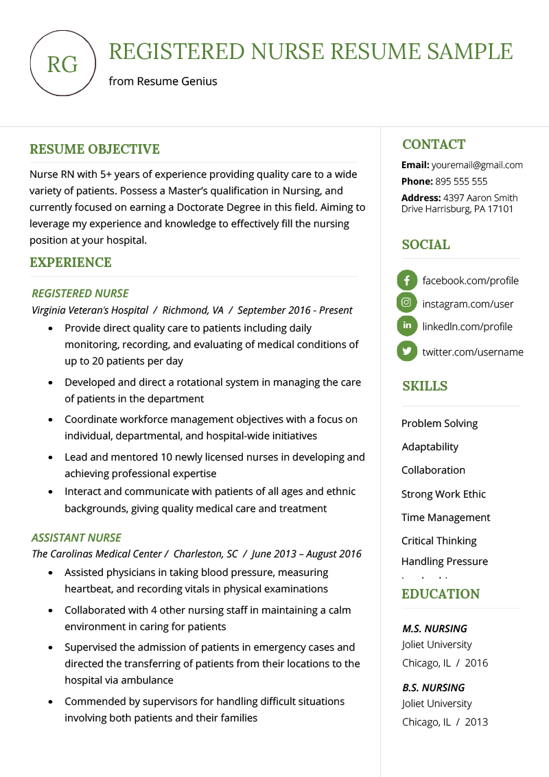 best resume for nurses on registered nurse rn resume example template rg nursing resume examples nursing resume template registered nurse resume