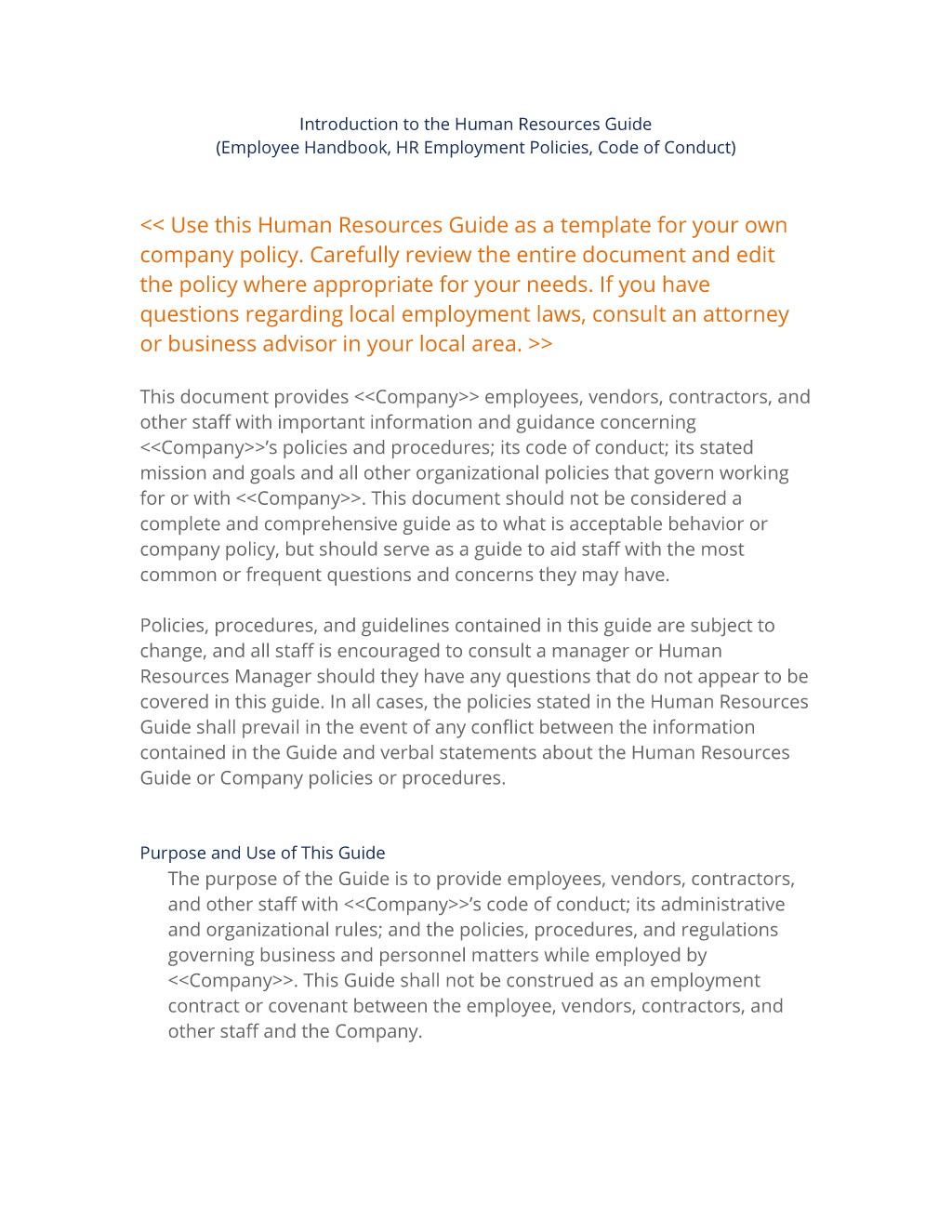 sample human resource policies on human resources guide human resources resource guide employee handbook