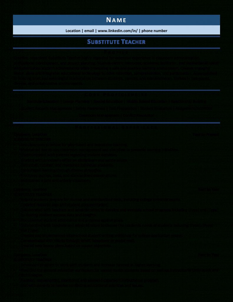 substitute teacher resume no experience on substitute teacher resume with no experience 2021 teacher resume teaching resume substitute teacher