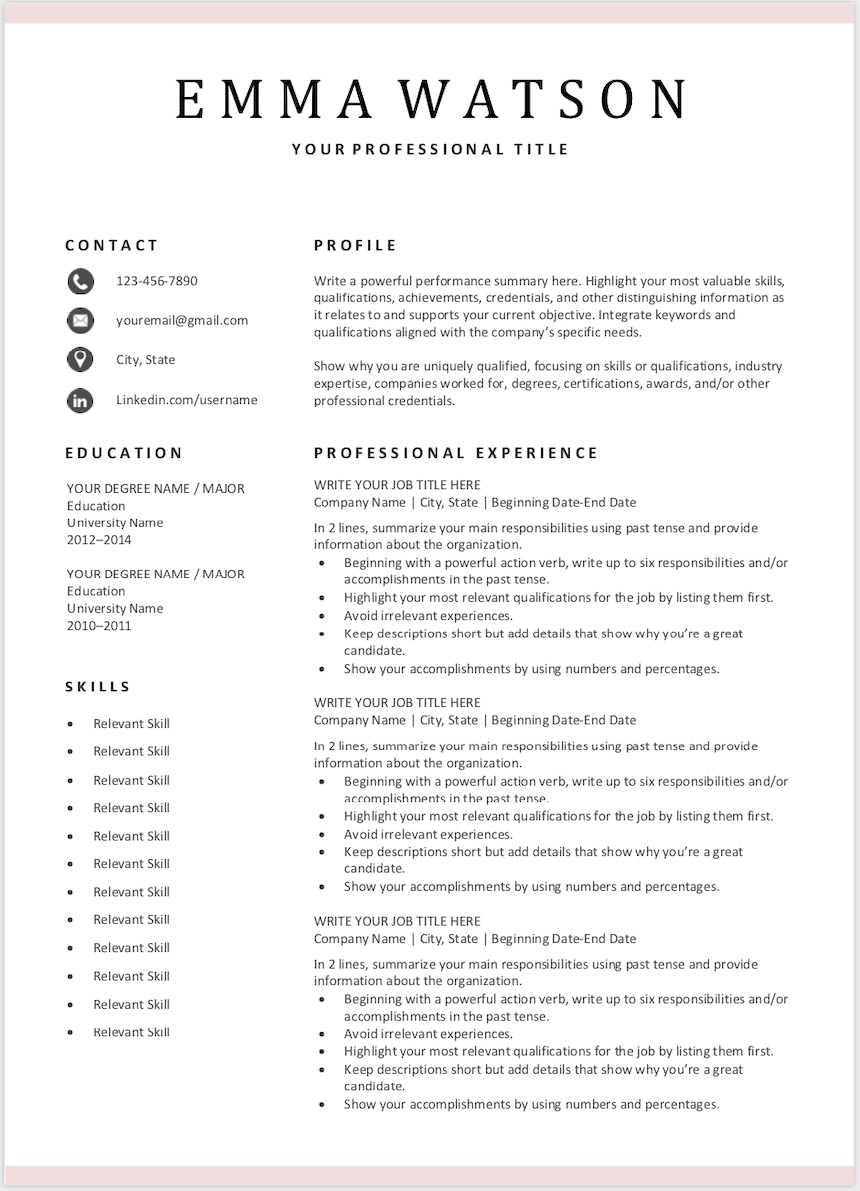 free bullet point resume templates on simple resume template download for free downloadable resume template modern resume template simple resume template