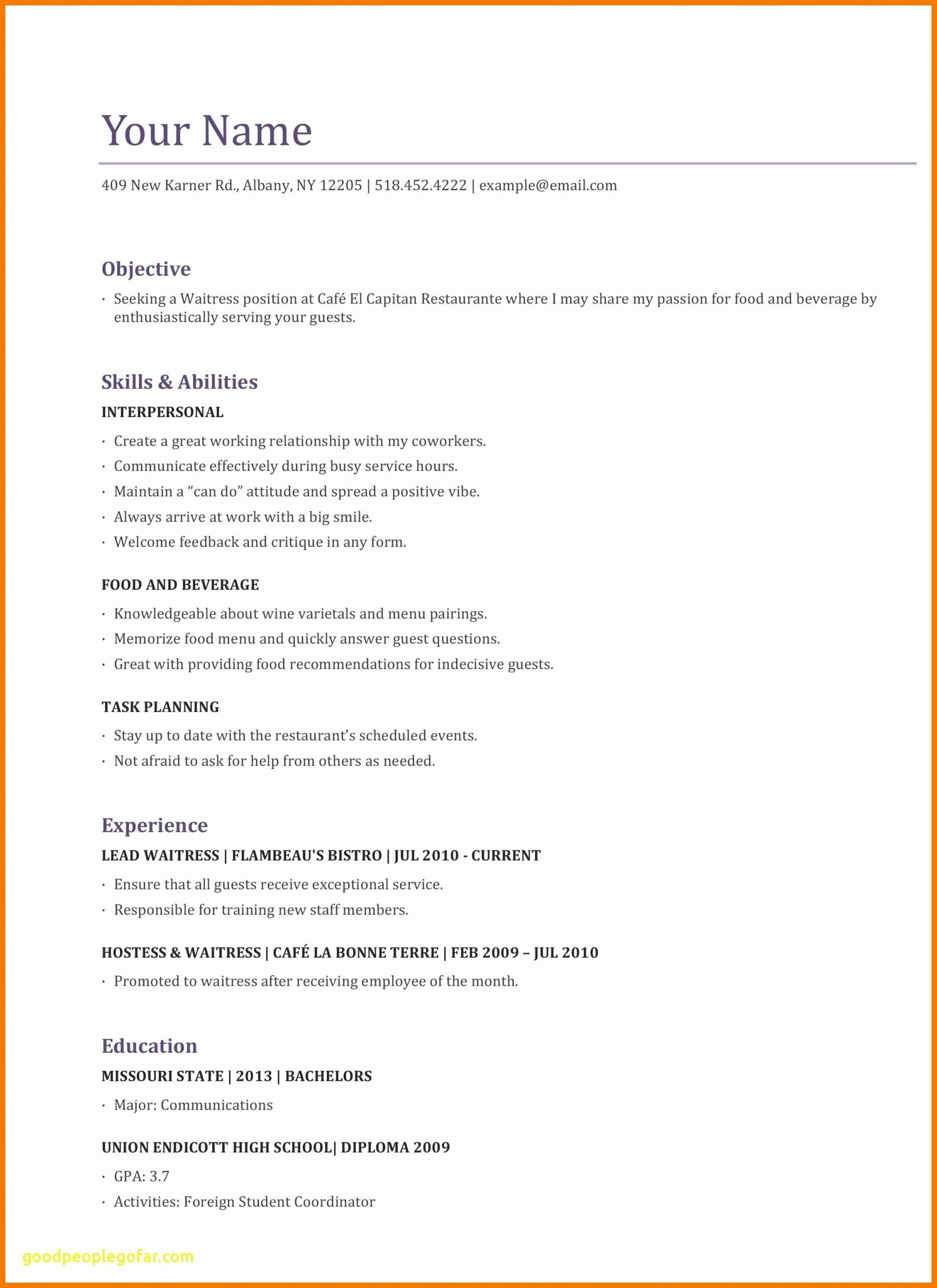 waitress job description on waitress job description resume inspirational 12 13 how to put waitress on resume good resume examples server resume resume skills