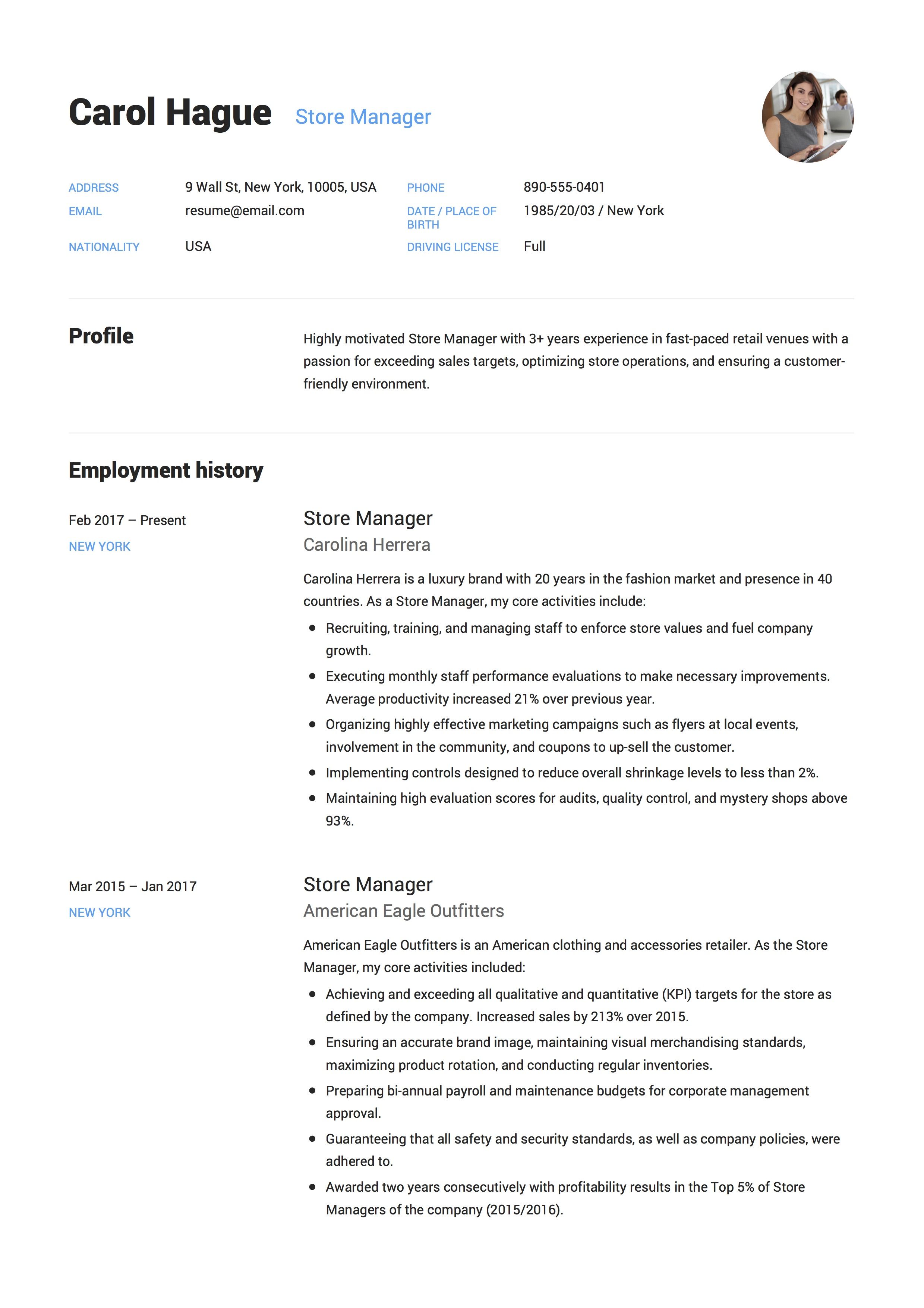 store manager skills resume on store manager resume sample template example cv formal design manager resume store manager resume guide