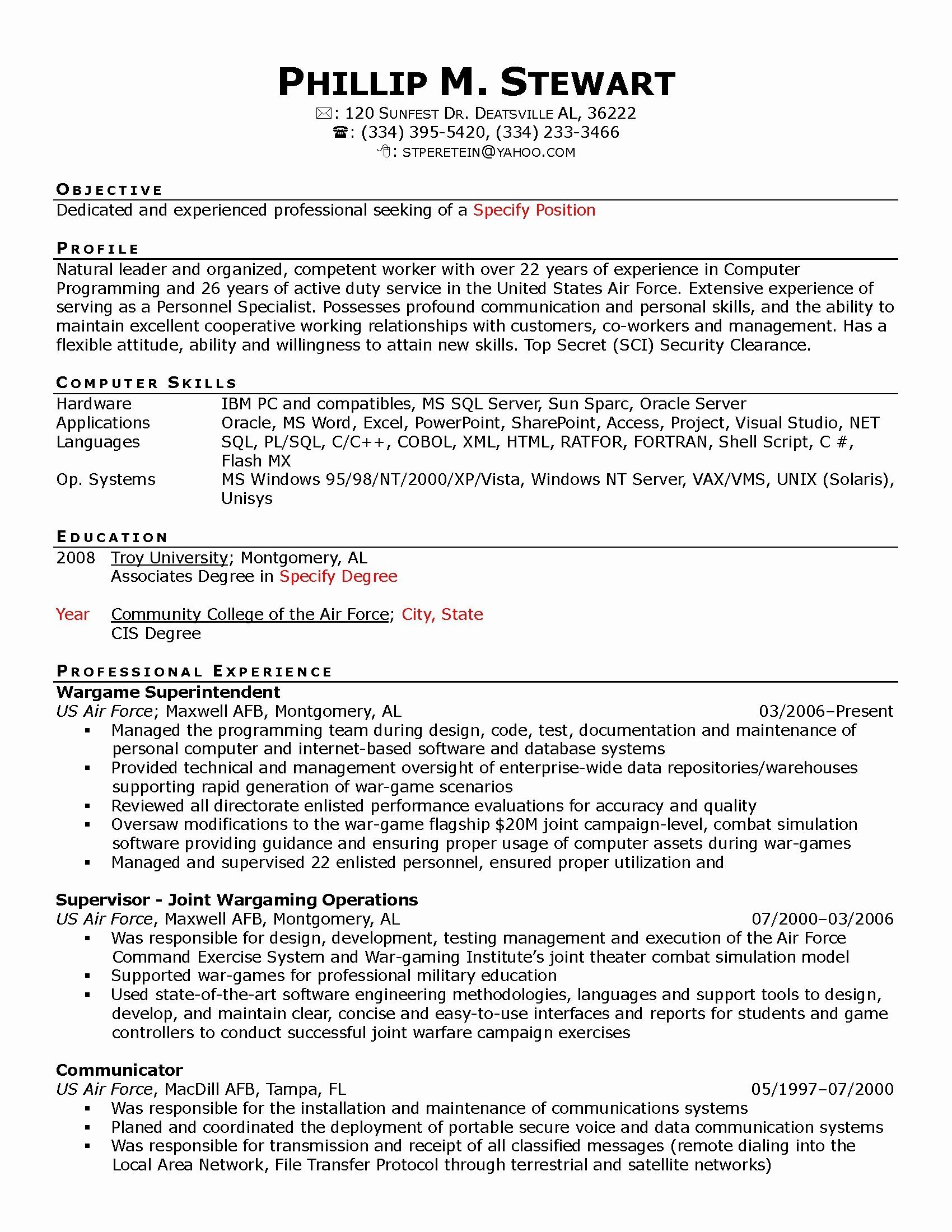 air force military resume example on air force position paper template fresh personnel security specialist resume sample resume ideas positivity paper template templates