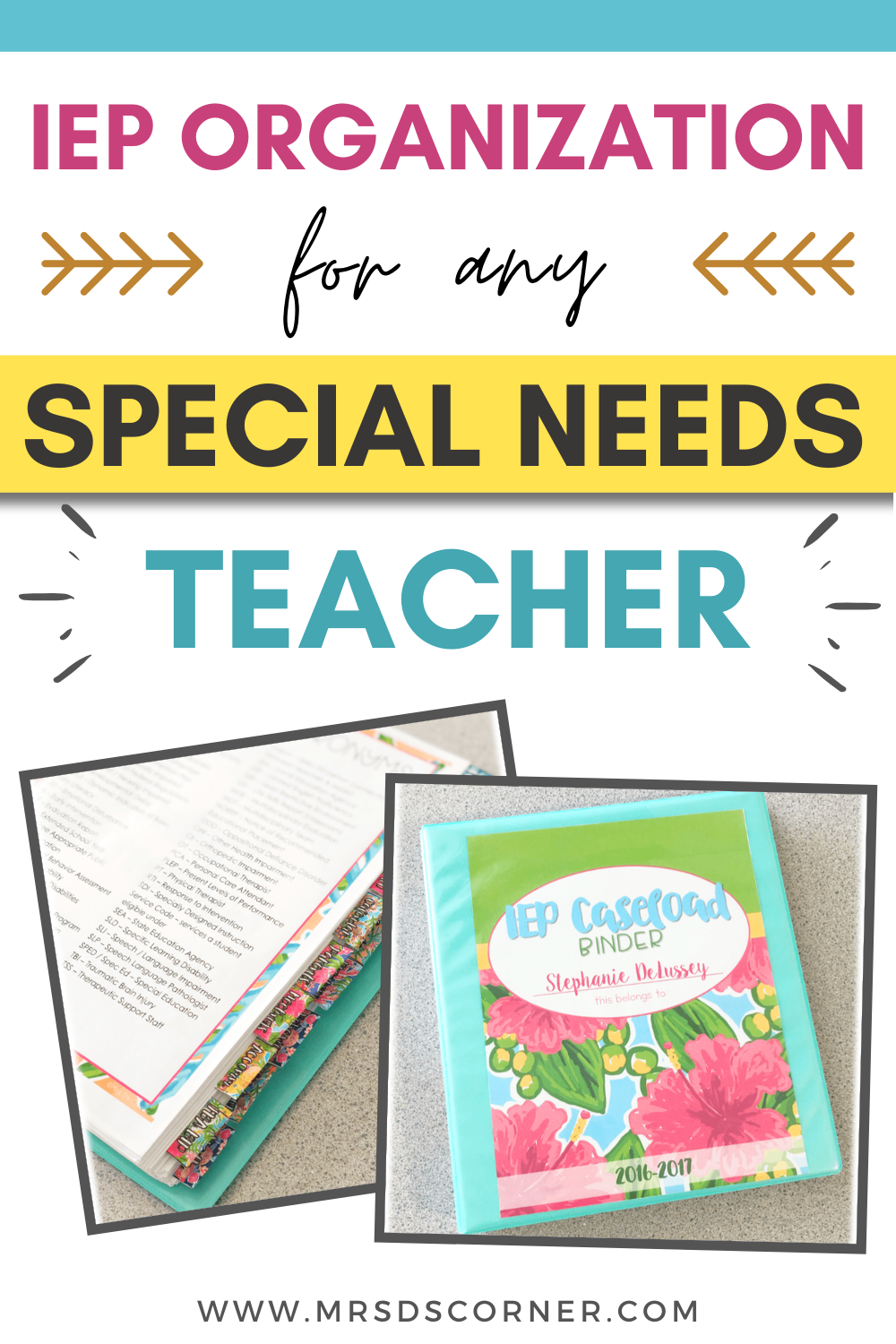 become special education teacher on iep organization for any special needs teacher mrs d s corner in 2021 life skills special education special needs teacher classroom management techniques