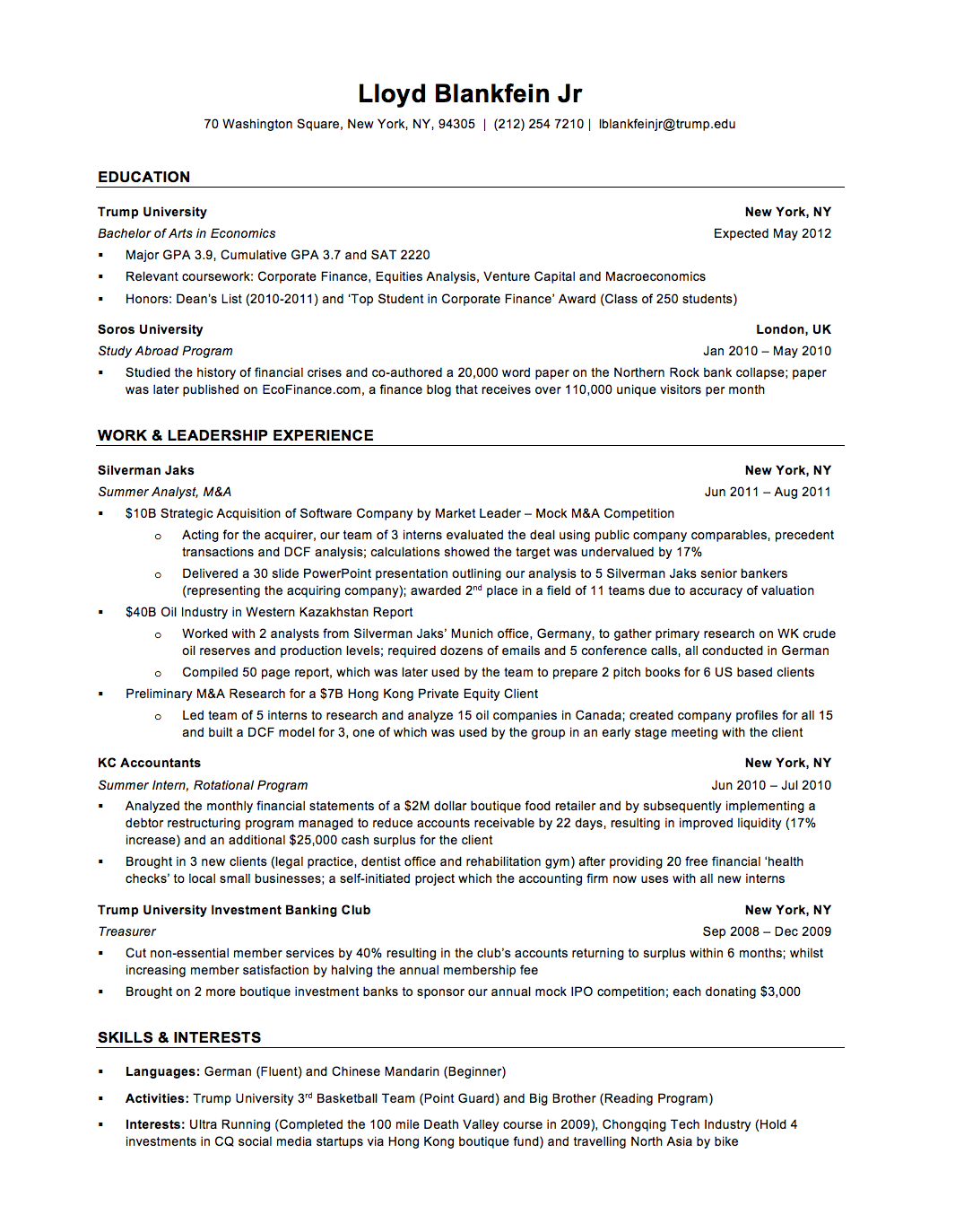 investment banker resume sample on 17 useful information ideas resume examples cover letter for resume job resume