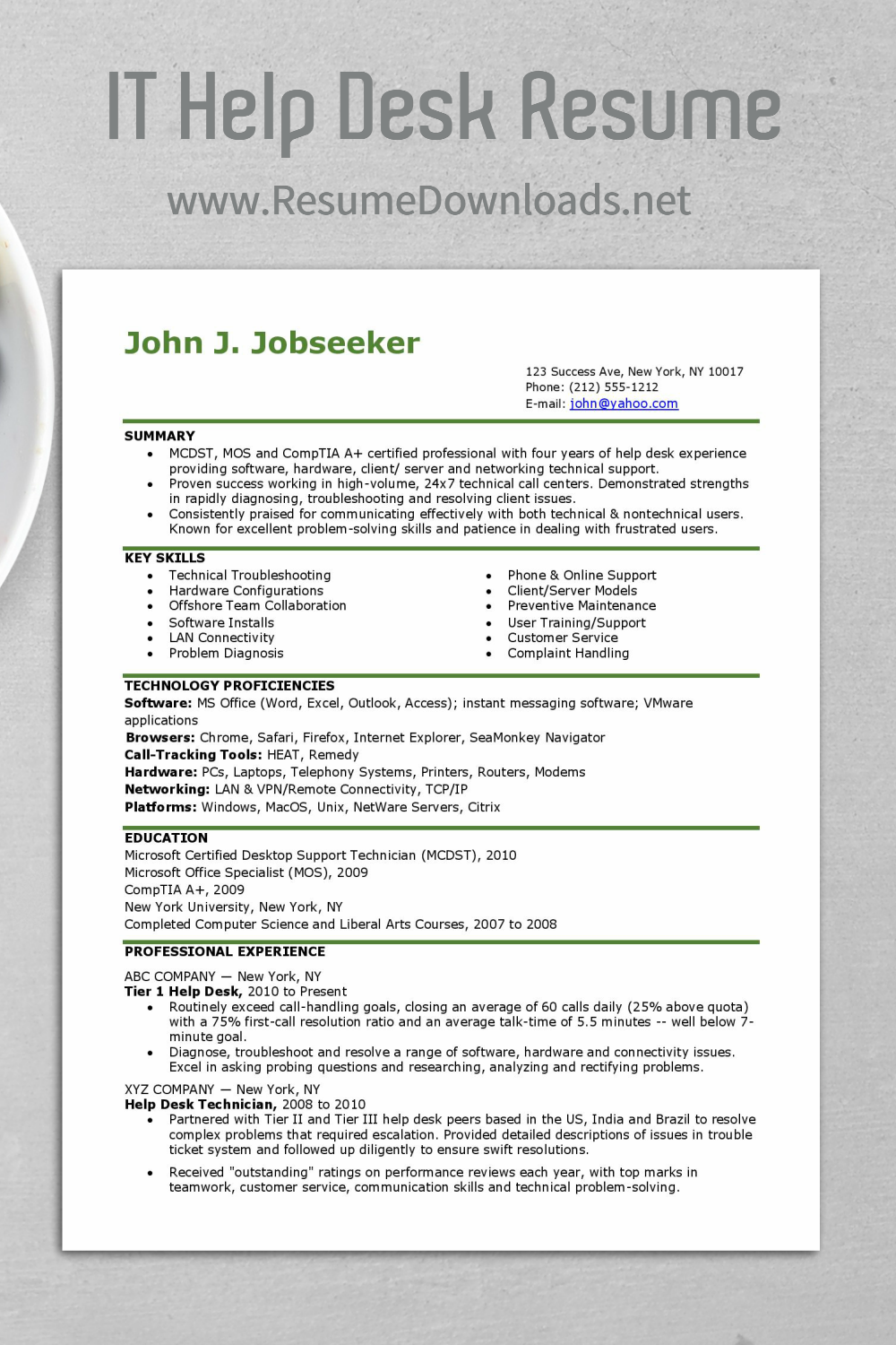 pin on resume examples professional it help desk resume templates on pin on resume examples professional