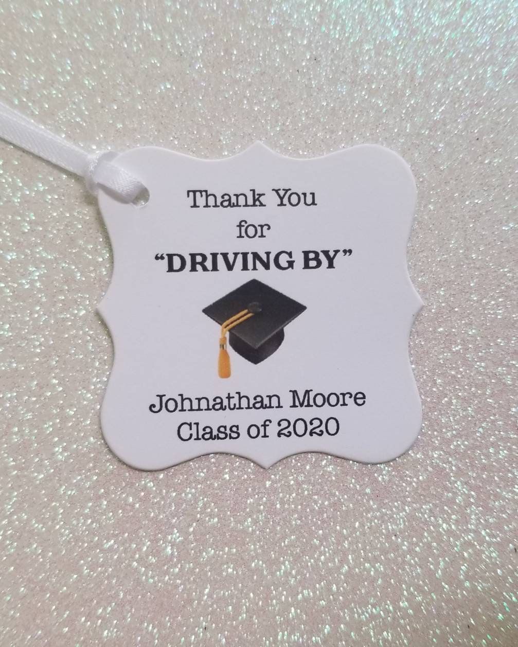 virtual college graduations on drive by graduation favor tags class of 2021 grad drive thru thank you social distance graduation tags personalized graduation favors personalized graduation favors graduation party invitations