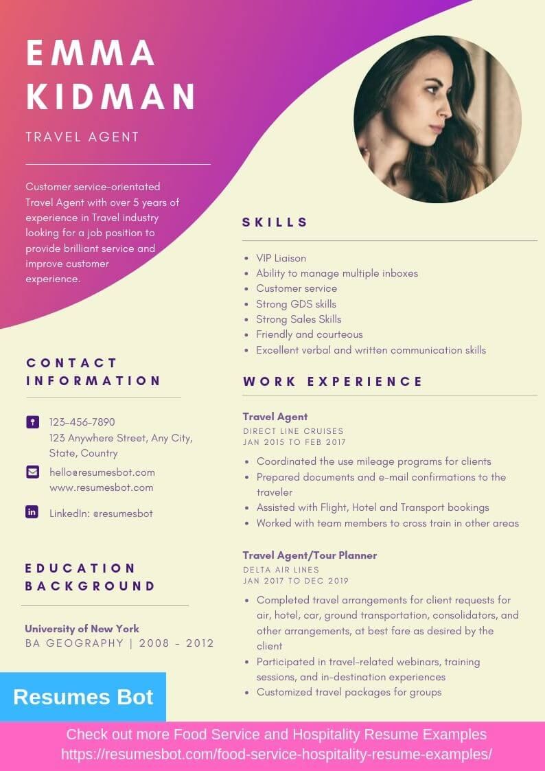 best resume for 2021 examples on travel agent resume samples templates pdf doc 2021 travel agent resumes bot professional resume examples resume examples free resume examples