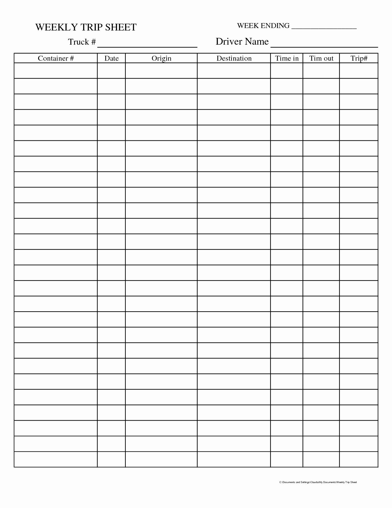free truck driver school on driver trip sheet template inspirational 7 best of free printable trip sheets driver trip book template truck driver templates