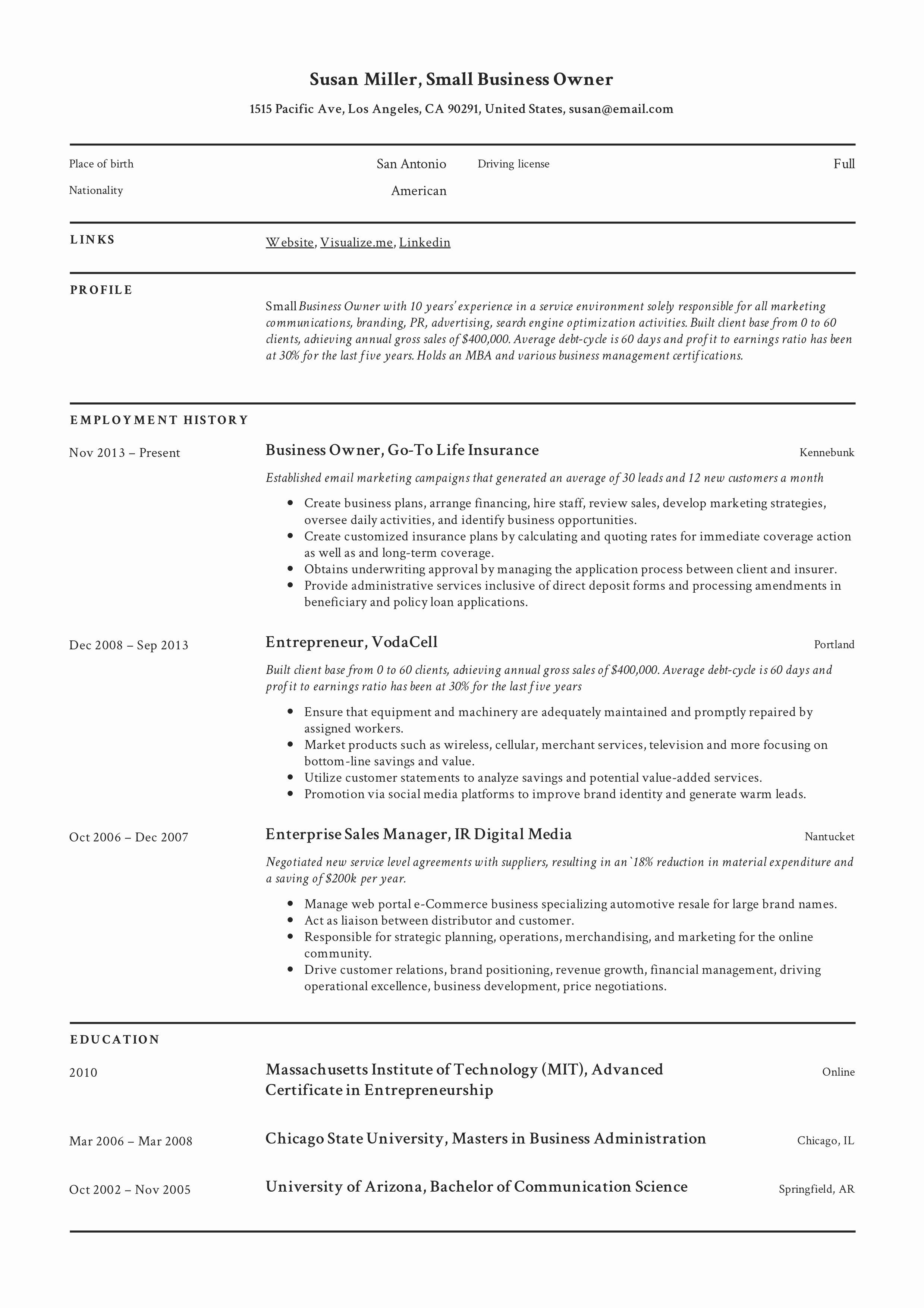 small business owner resume sample on small business owner resume luxury small business owner resume guide 12 examples pdf business resume template resume guide business resume