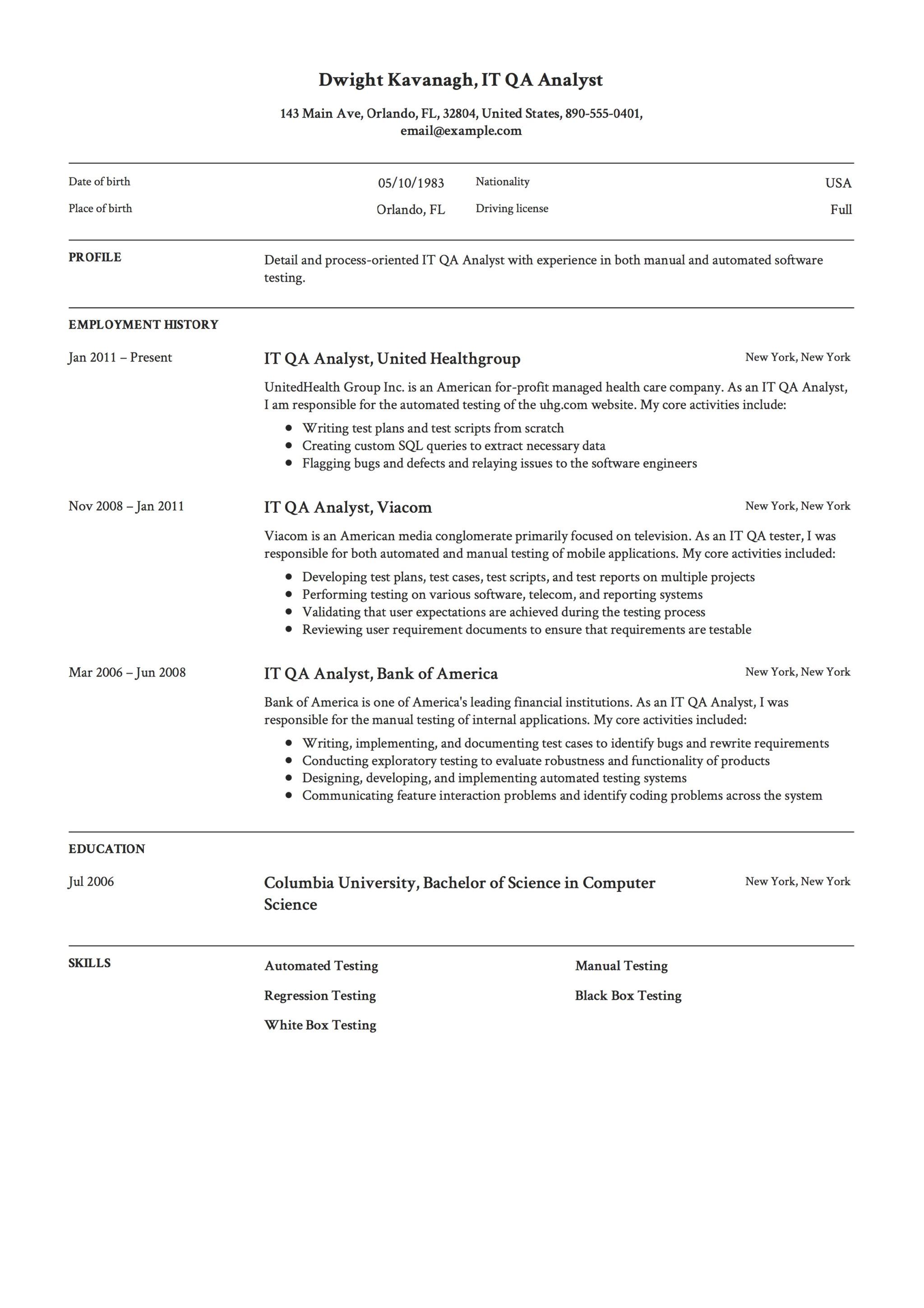 qa analyst resume louiesportsmouth com resume examples resume guide resume template examples software quality analyst resume on qa analyst resume louiesportsmouth com resume examples resume guide resume template examples