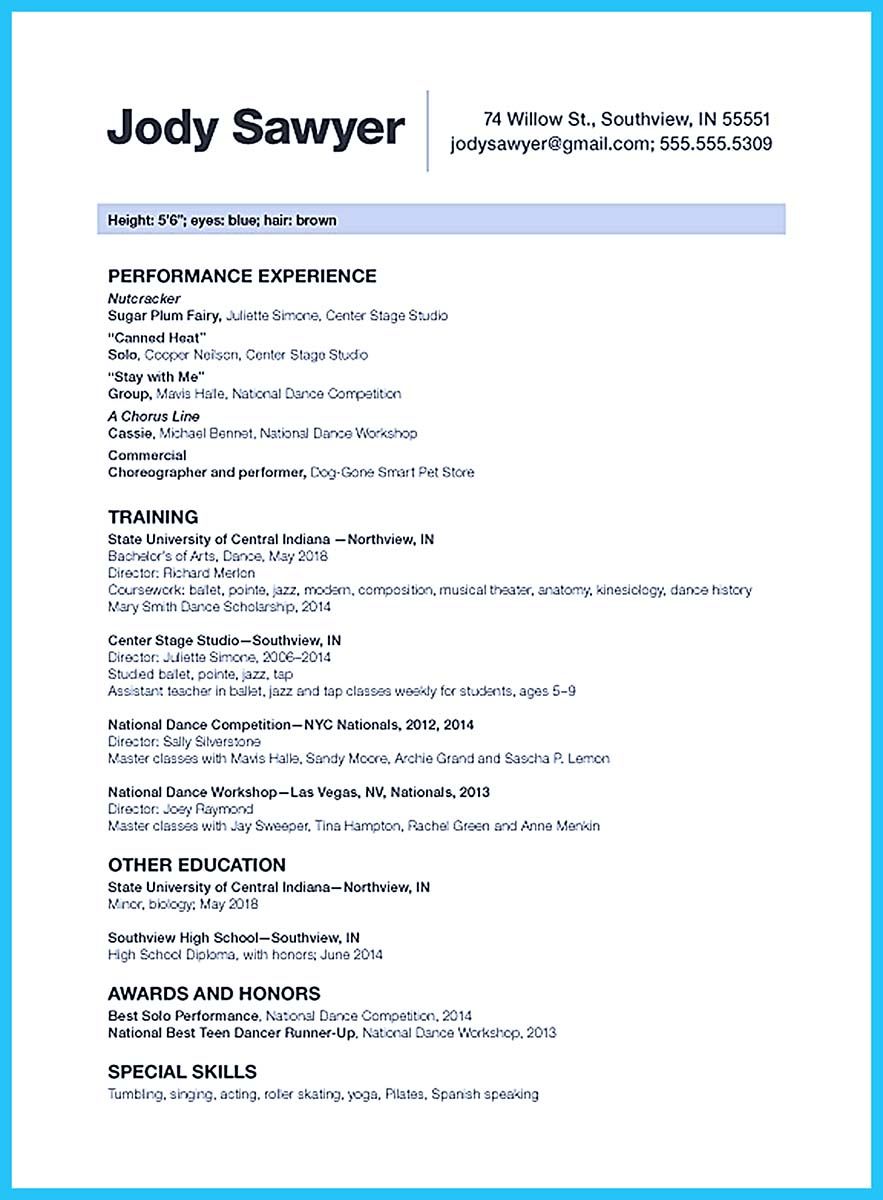 dance resume template free on nice the best and impressive dance resume examples collections dance resume resume cover letter examples resume examples