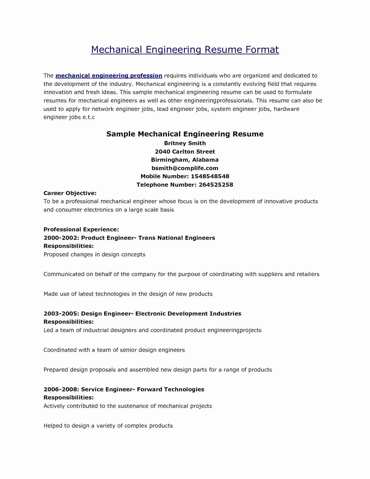 mechanical engineering company on resume examples tamu resume templates best resume format mechanical engineer resume resume format for freshers